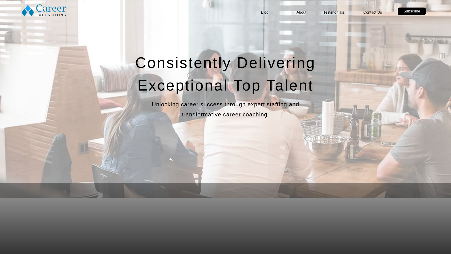 website screenshot of https://partnercareerpathstaffing.com/