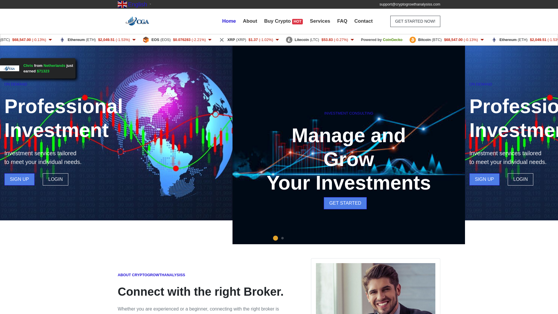 website screenshot of https://cryptogrowthanalysiss.com