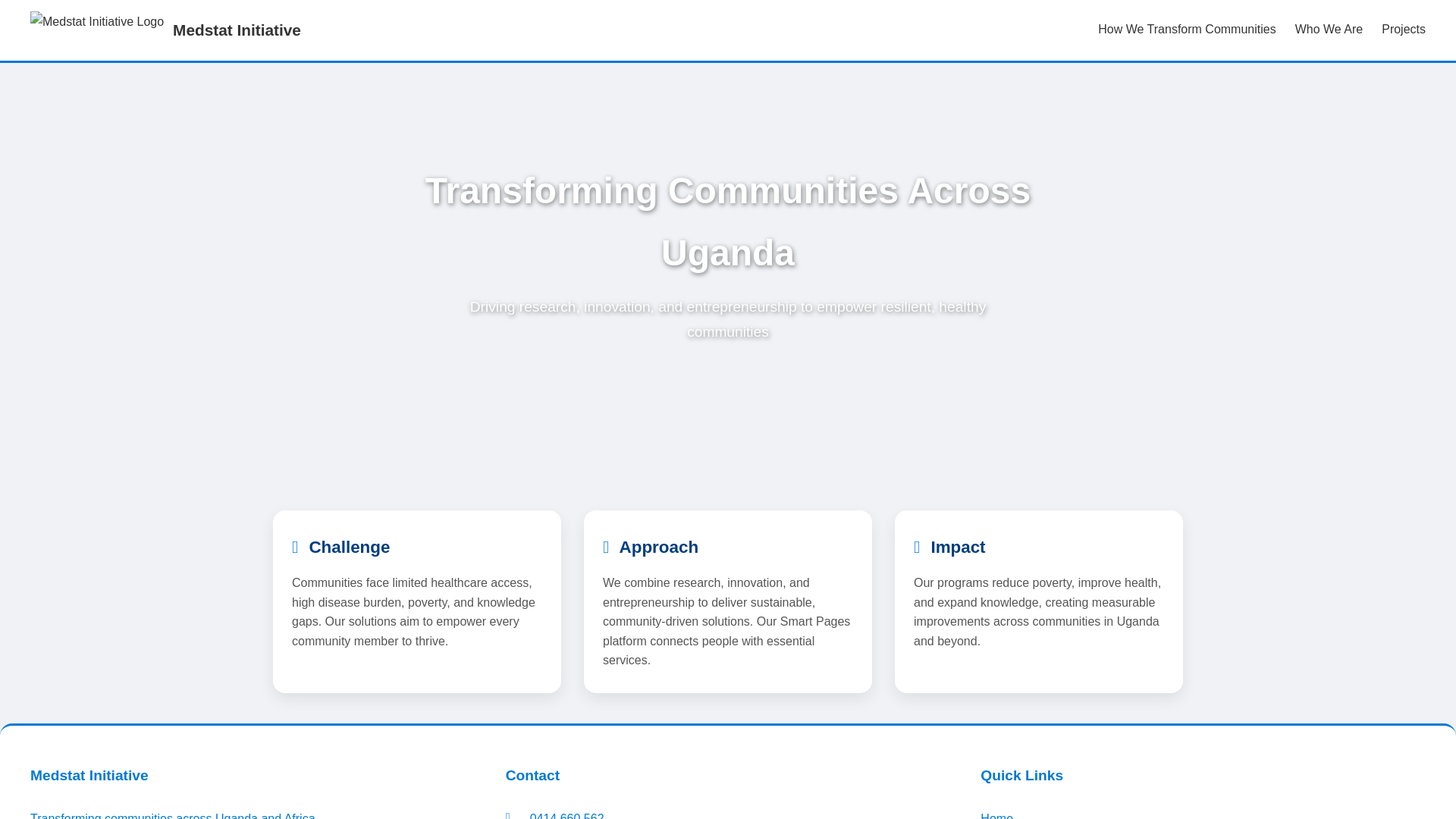 website screenshot of https://medstatinitiative.org