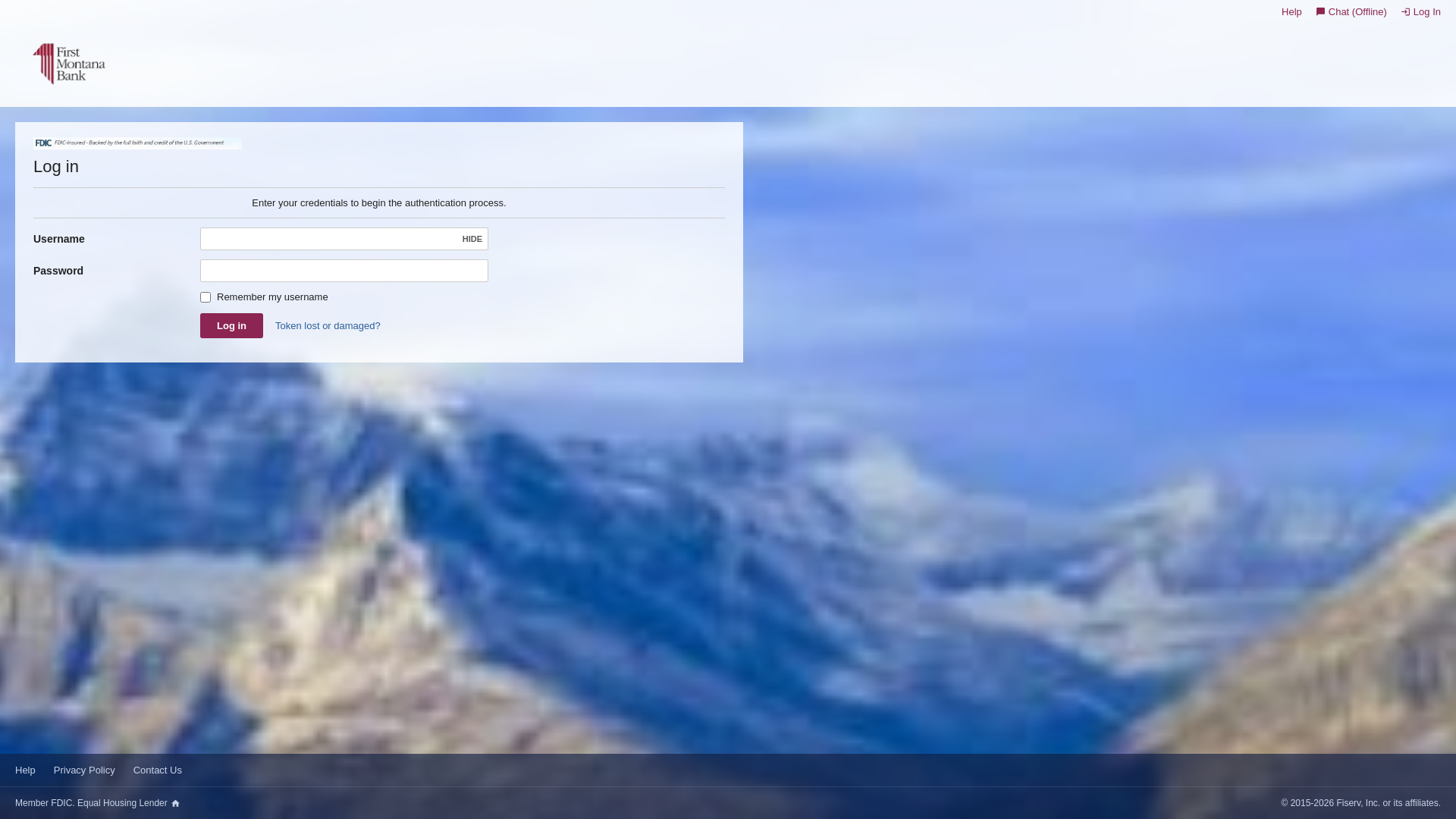 website screenshot of https://auth-firstmontanabank.com/