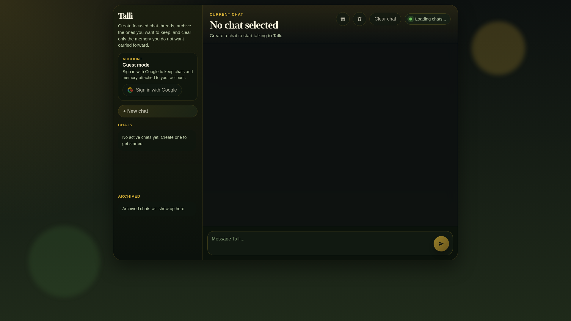 website screenshot of https://talliai.dev/