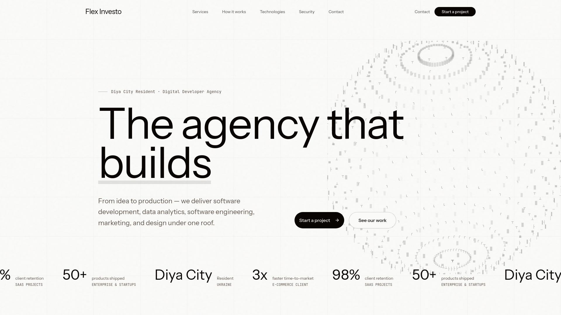 website screenshot of https://flex-investo.agency/