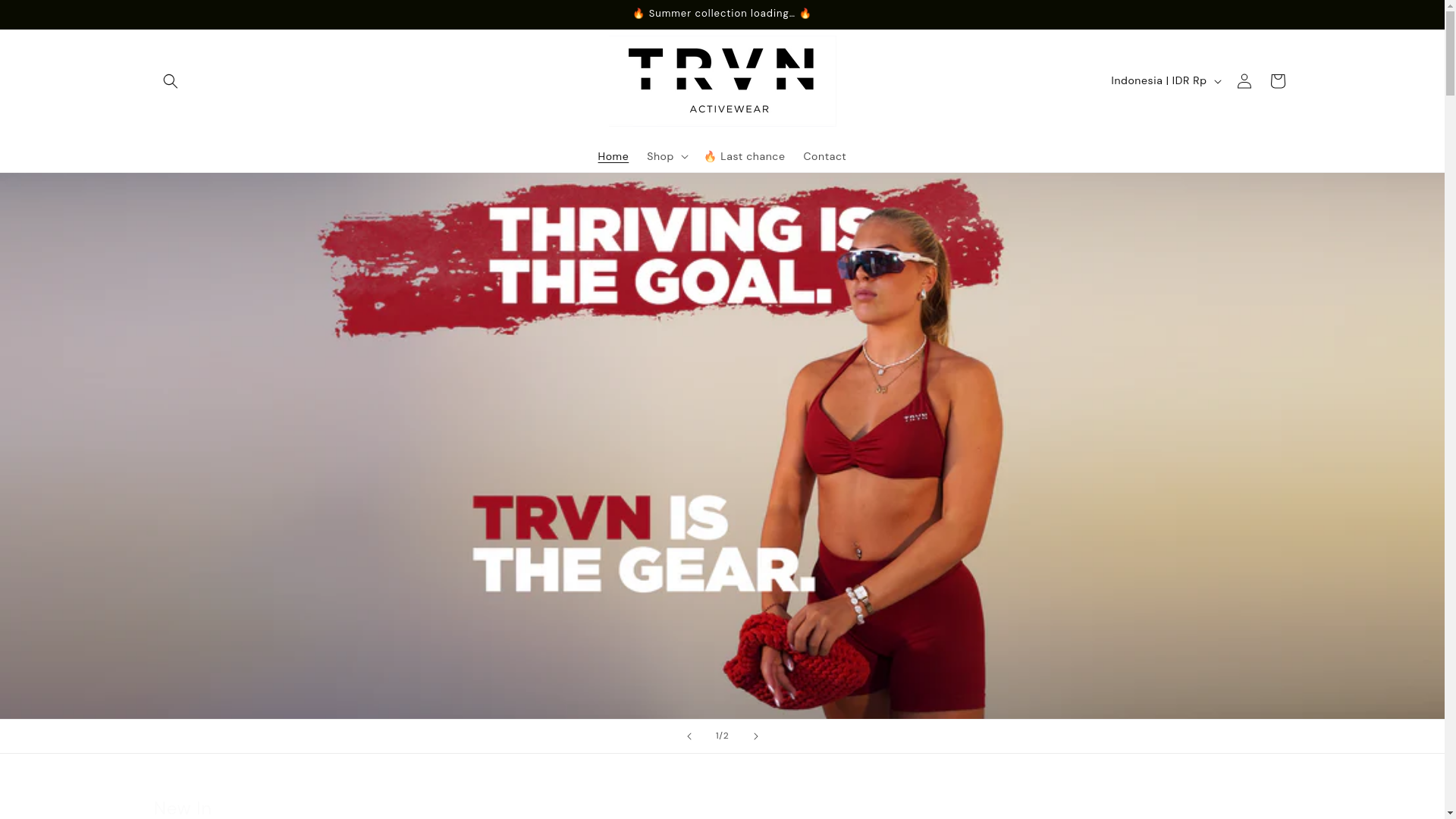 website screenshot of https://trvnactivewearid.com/