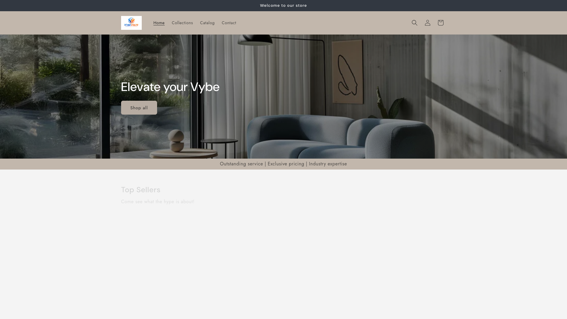 website screenshot of https://vybevolts.com/