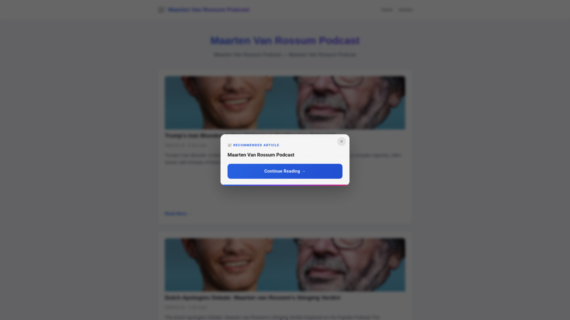 website screenshot of https://maarten-van-rossum-podcast.pages.dev/
