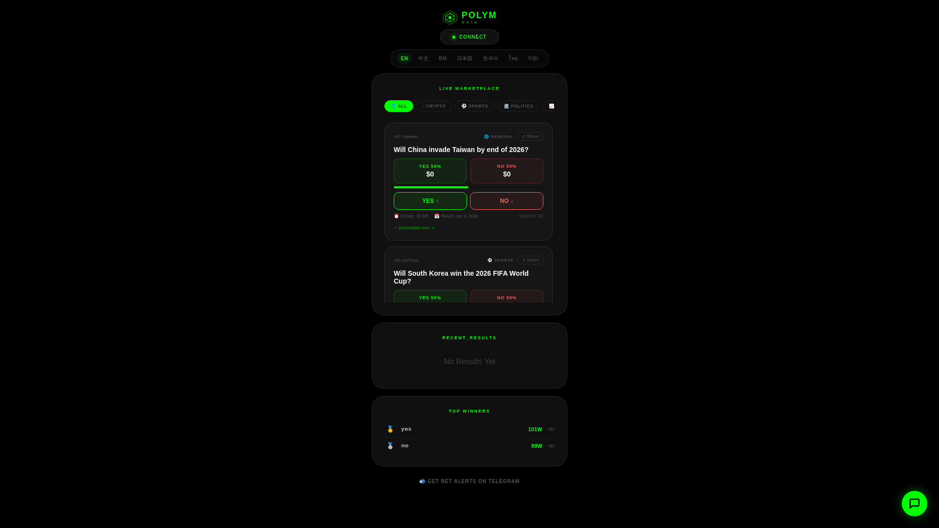 website screenshot of https://polym.asia/