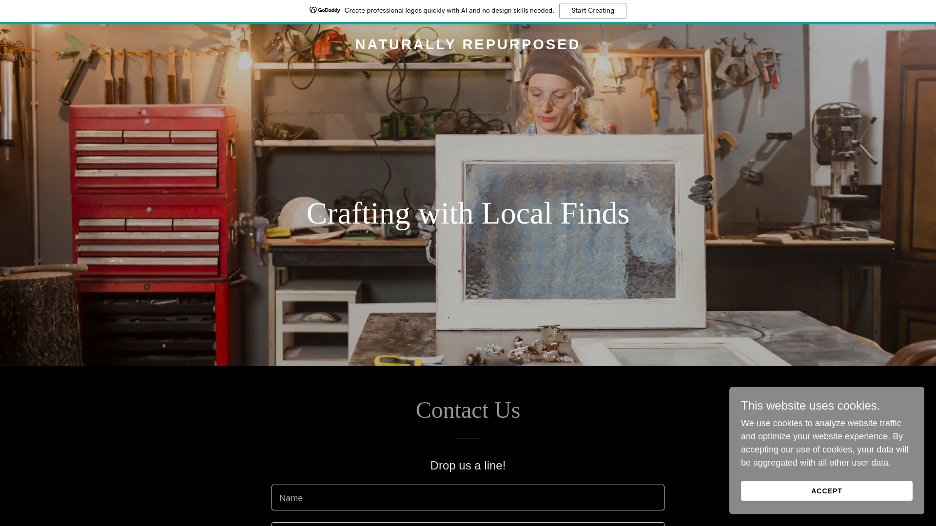 website screenshot of https://naturallyrepurposed.com/
