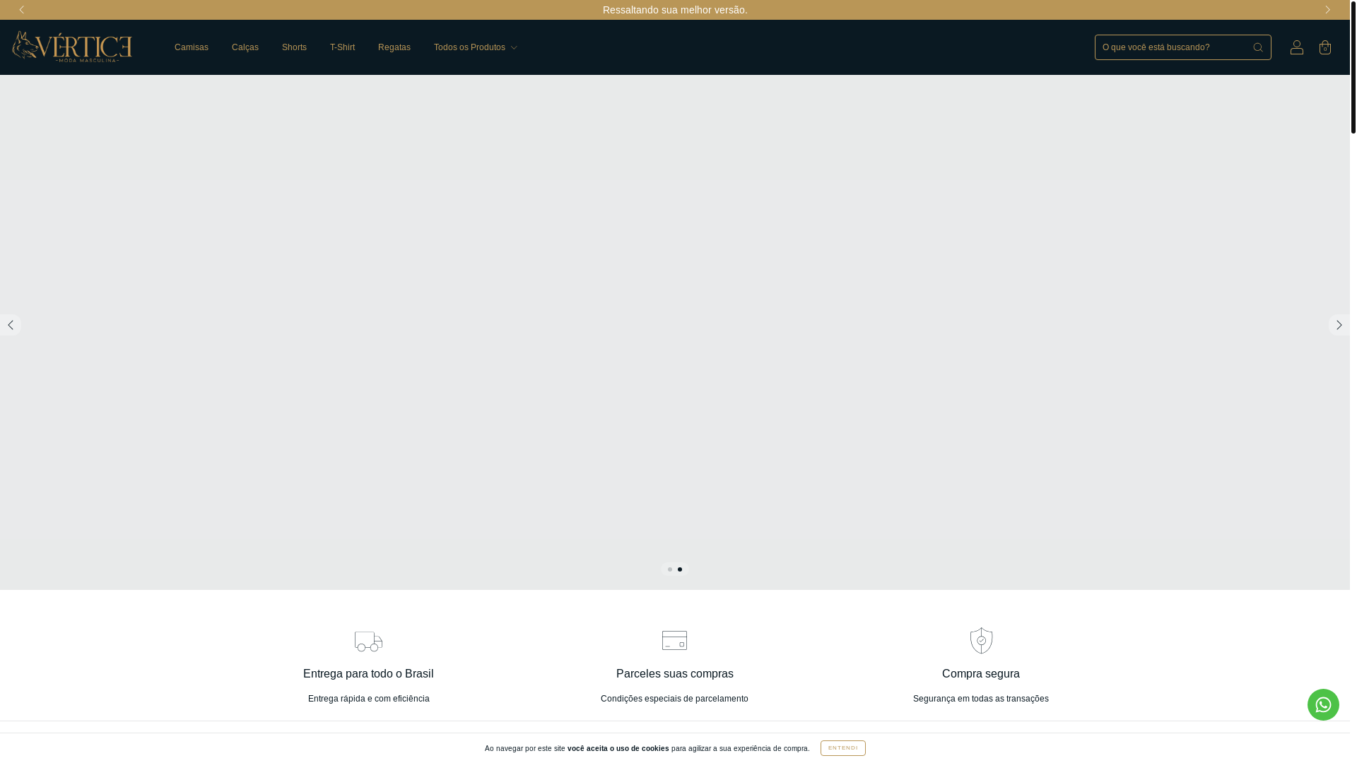 website screenshot of https://verticeman.com.br/