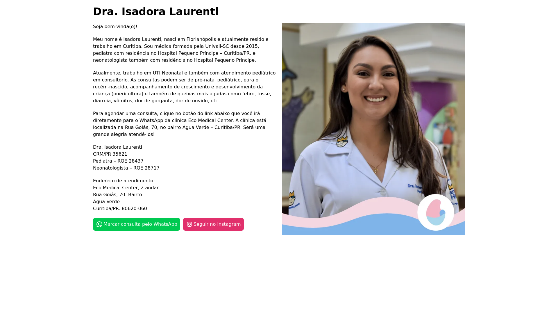 website screenshot of https://draisadorapediatra-com-br.pages.dev/