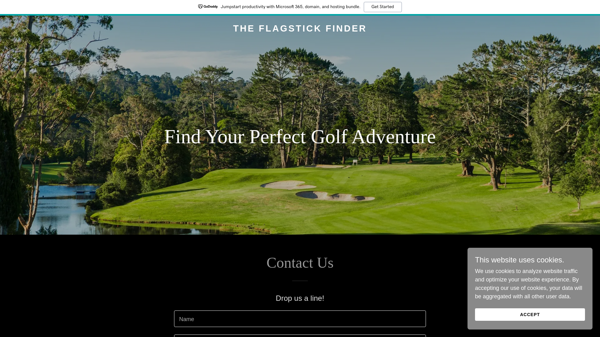 website screenshot of https://theflagstickfinder.com/