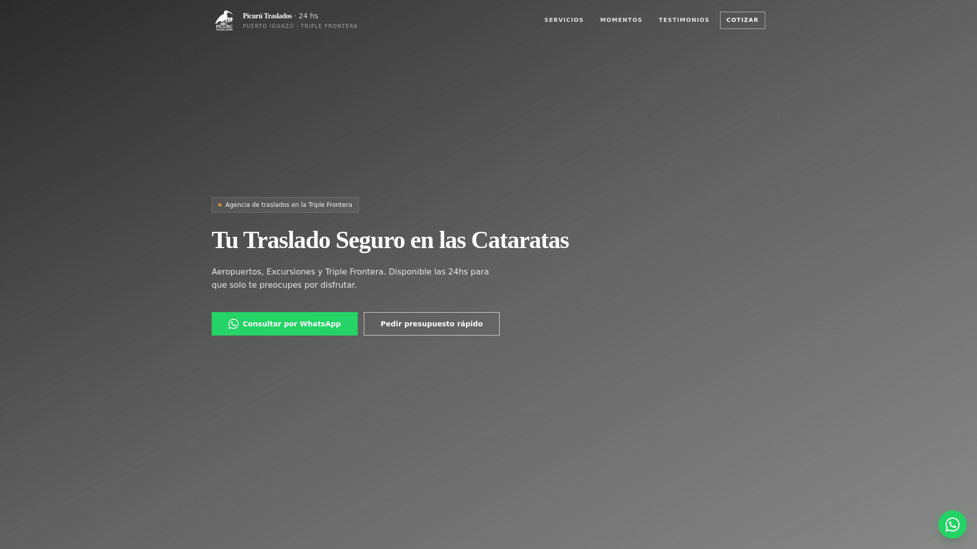 website screenshot of https://picuru-traslados.pages.dev/