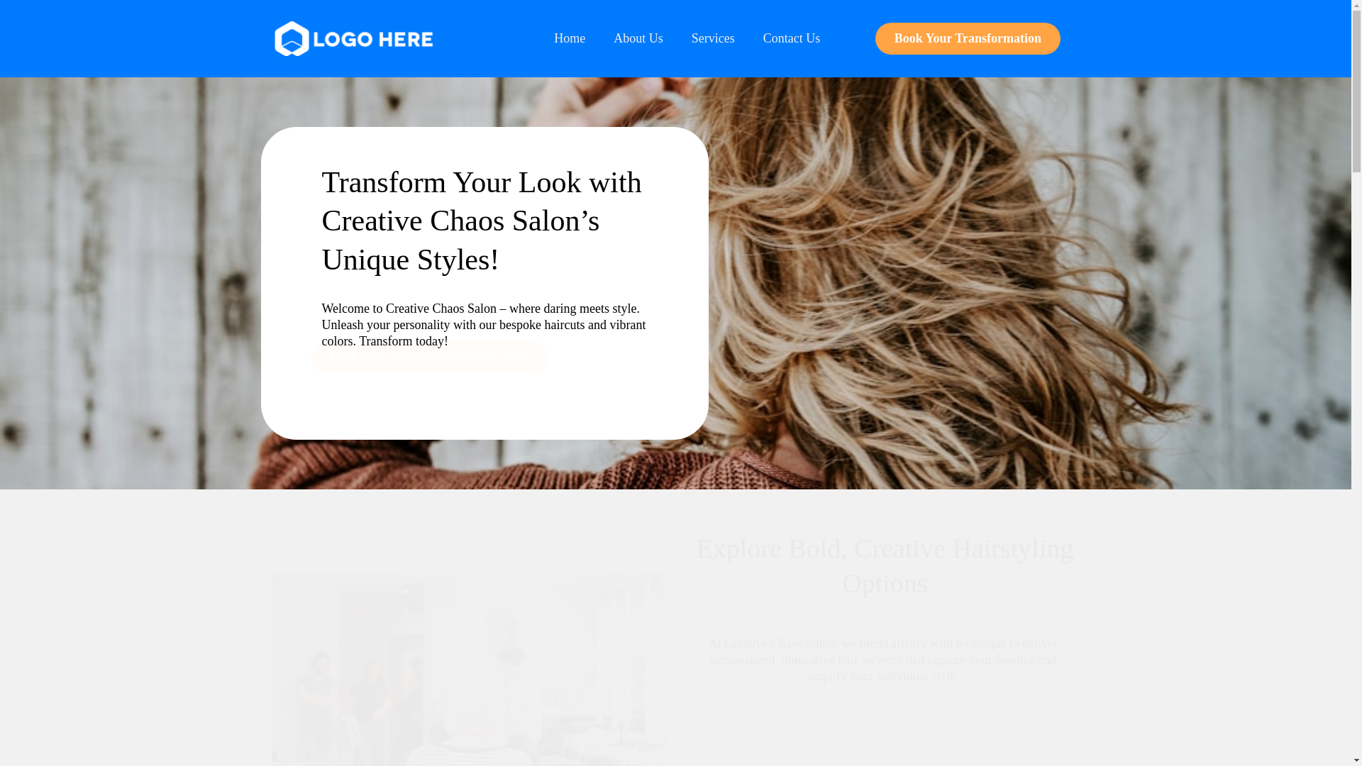 website screenshot of https://creativechaossalon.net/