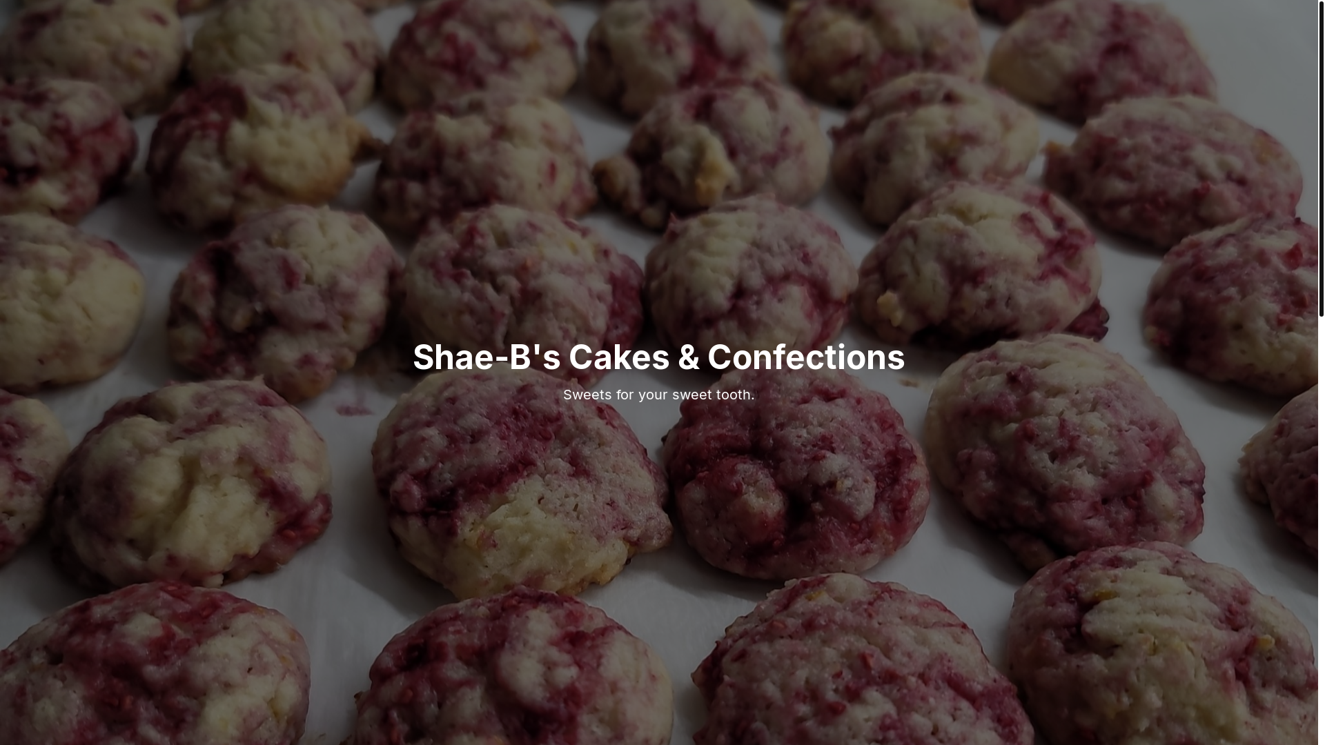 website screenshot of https://shaebscakes.pages.dev/