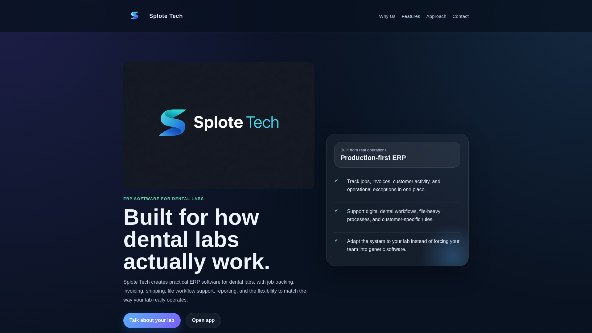 website screenshot of https://splote.tech