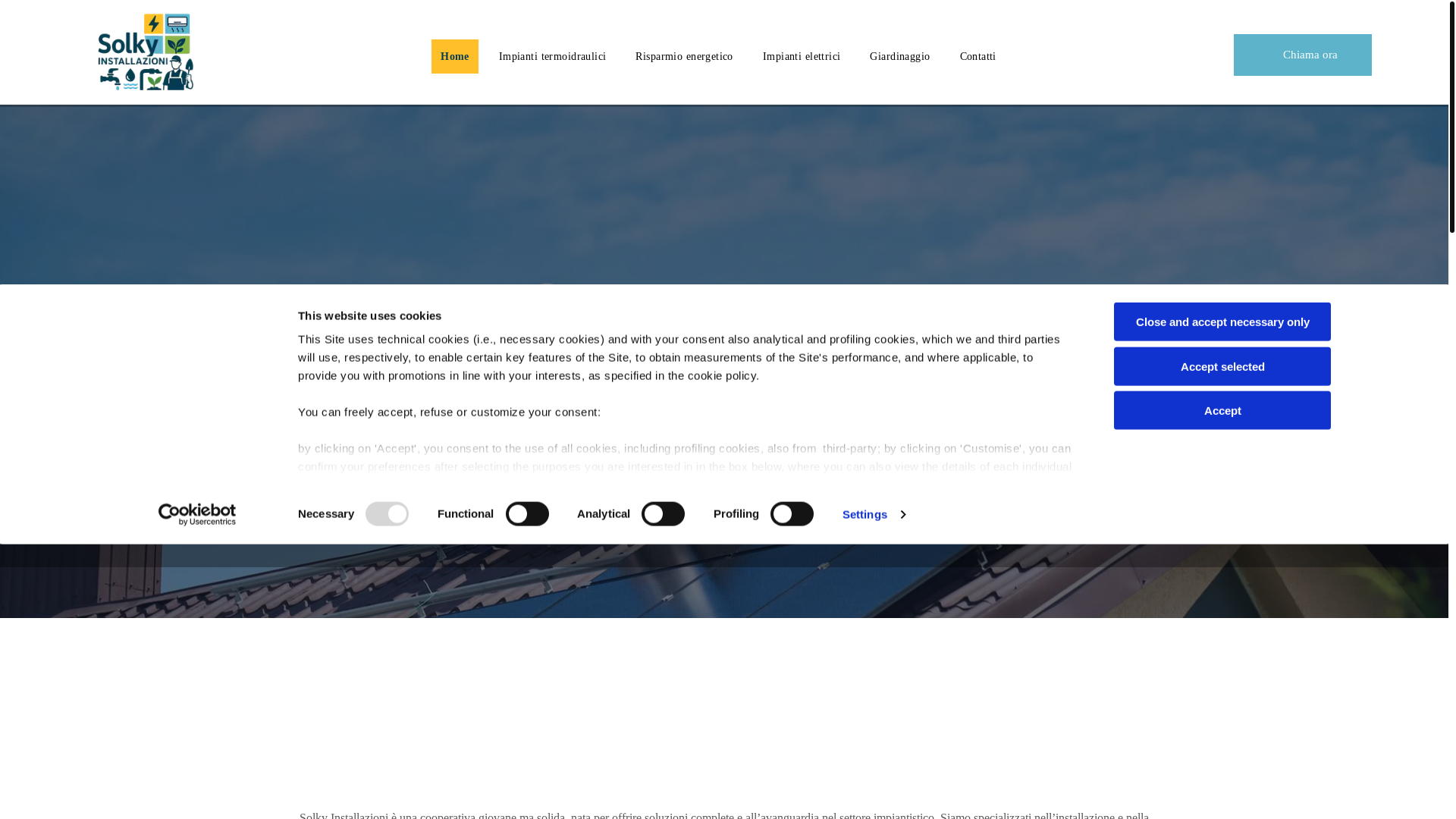 website screenshot of https://solkyinstallazioni.com/