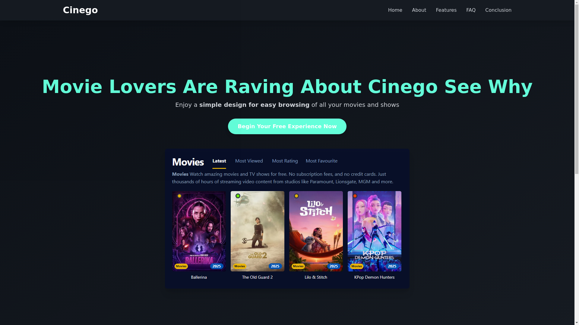 website screenshot of https://cinego-szr0.pages.dev/