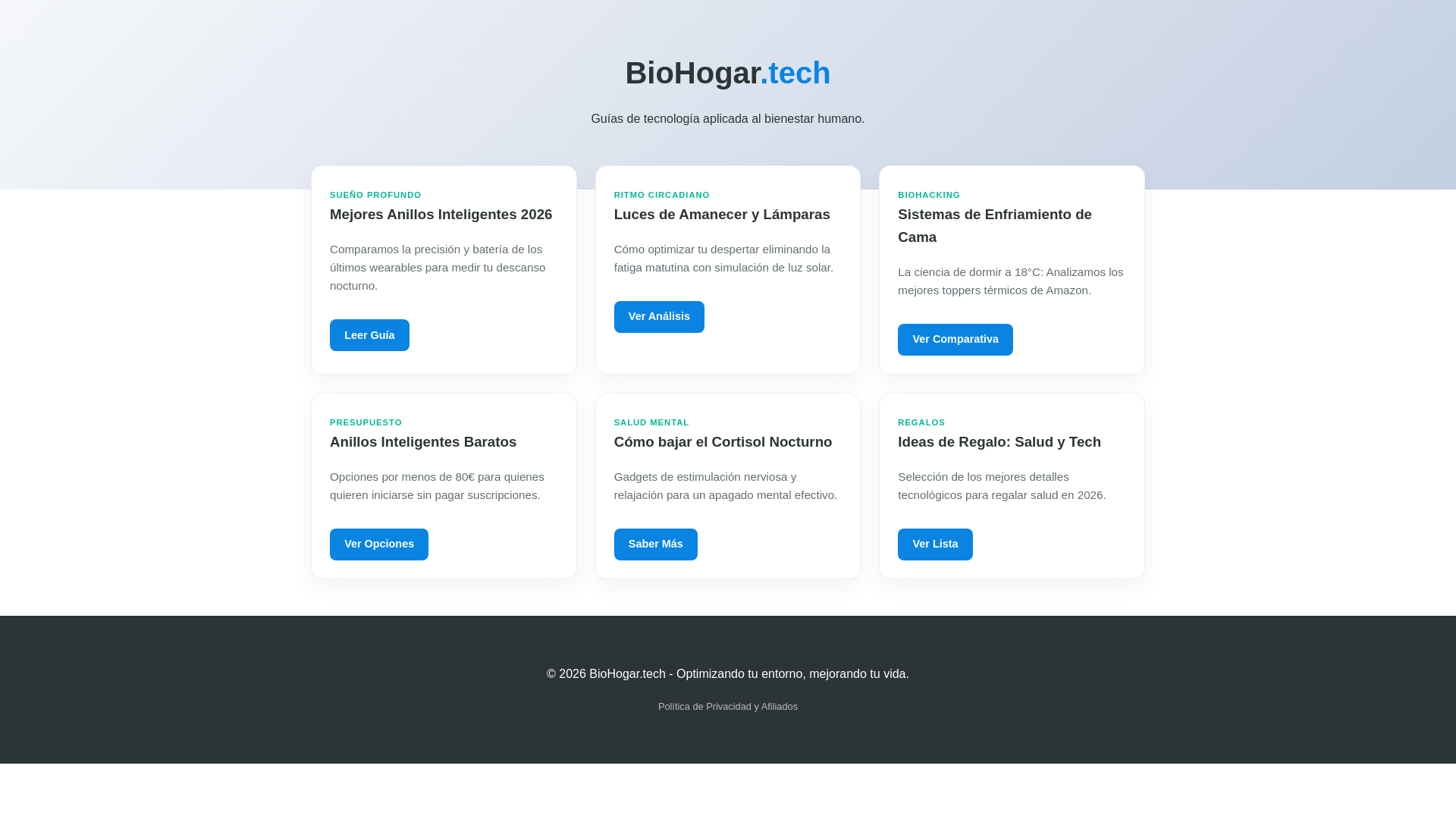 website screenshot of https://biohogar.tech/