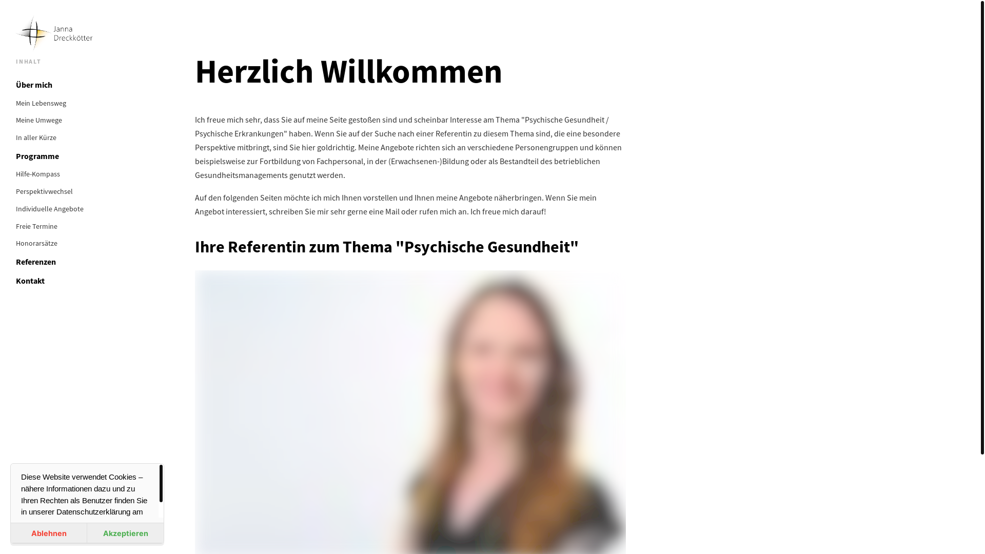 website screenshot of https://janna-kleine-huster.de/