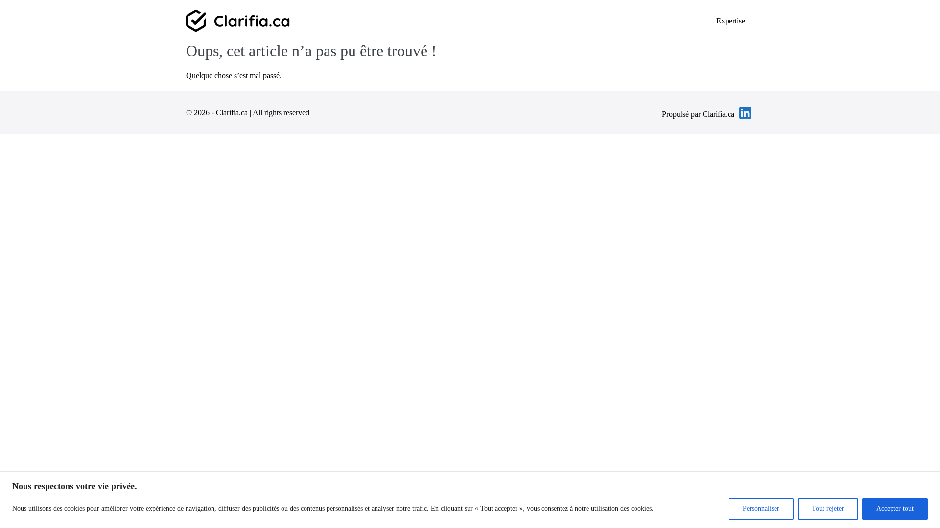 website screenshot of https://clarifia.ca/