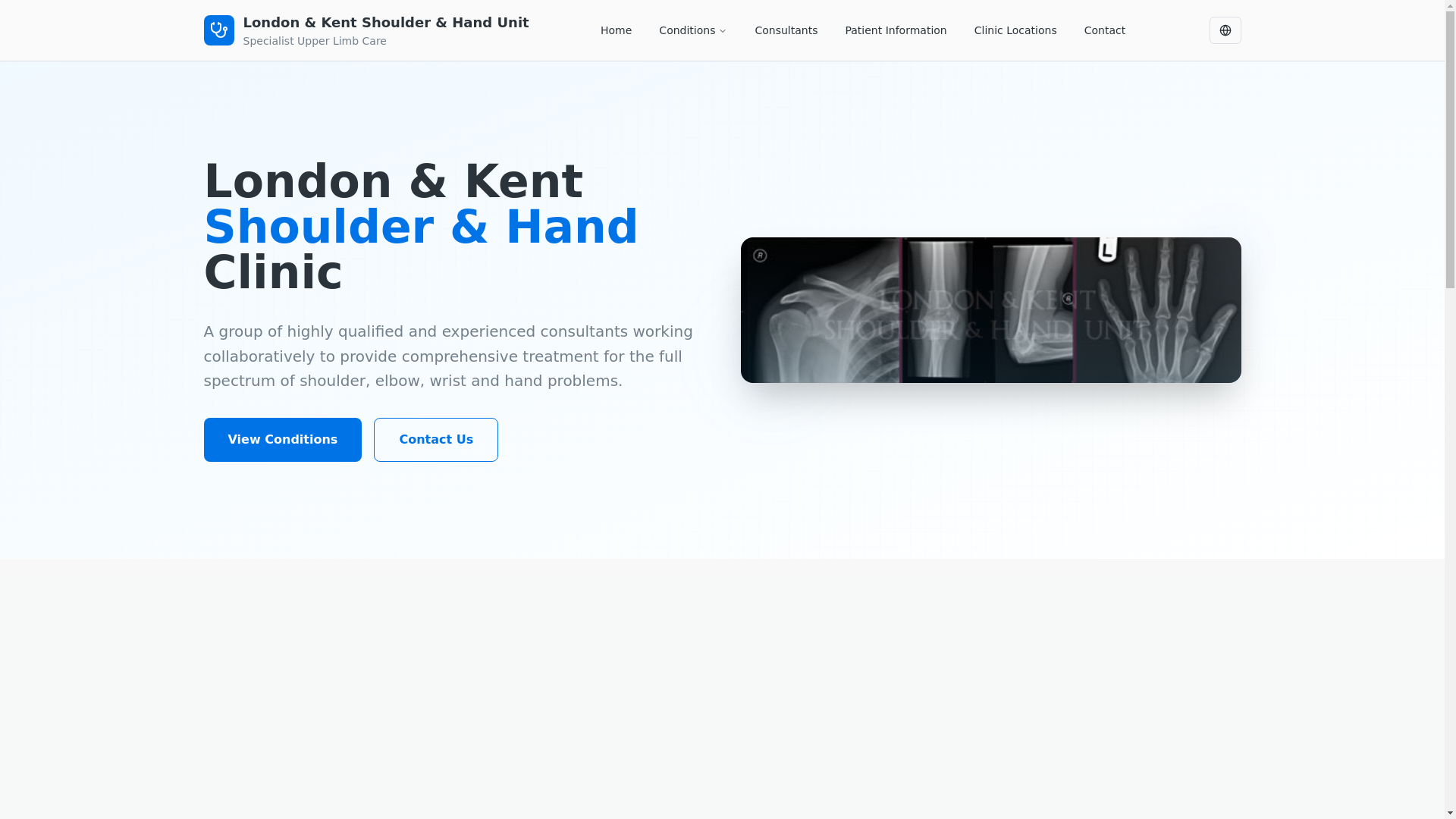 website screenshot of https://londonandkentshoulderunit-oneclick.pages.dev/