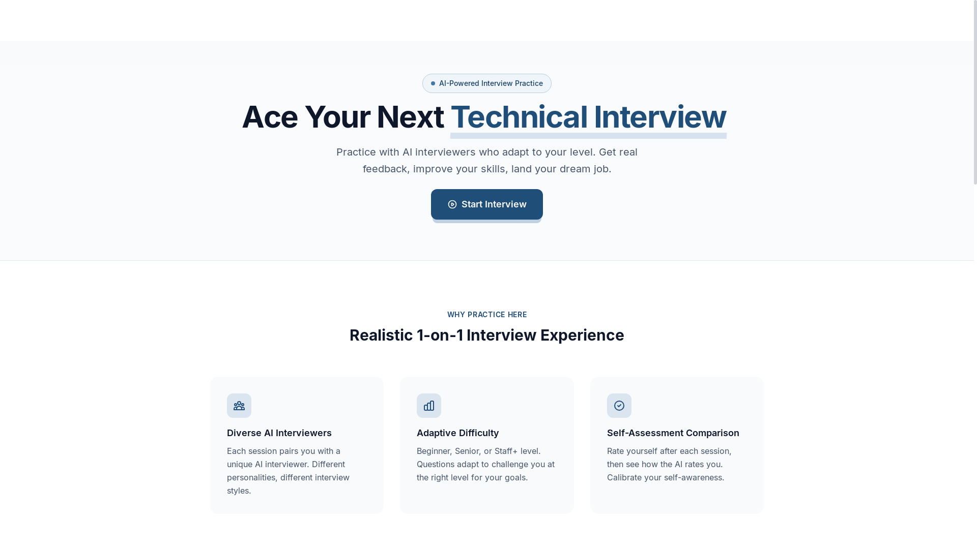 website screenshot of https://interview-assessment.com/