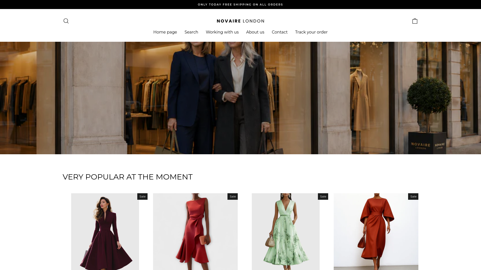 website screenshot of https://novaire-london.com/