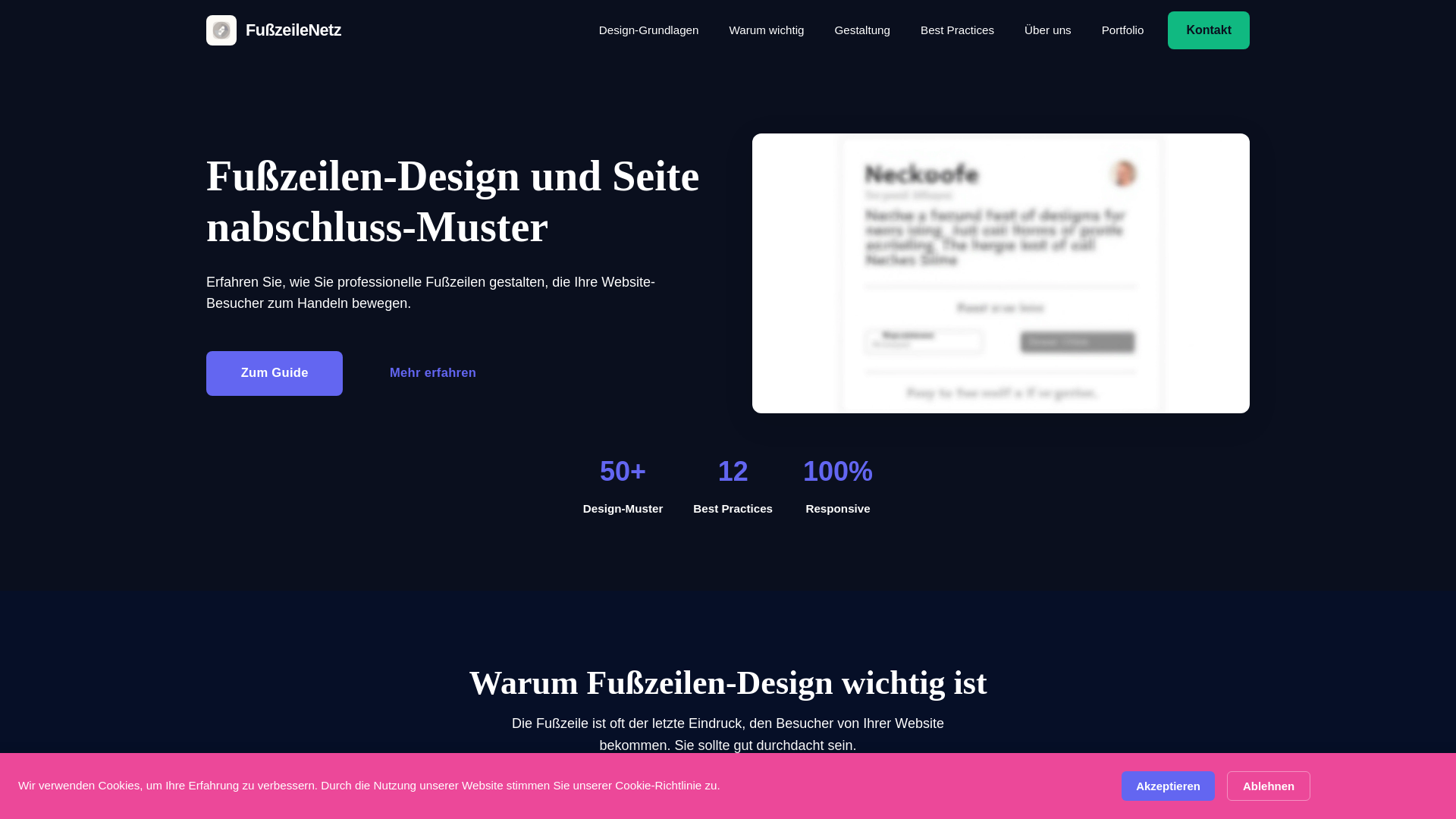 website screenshot of https://fusszeilennetz.com/