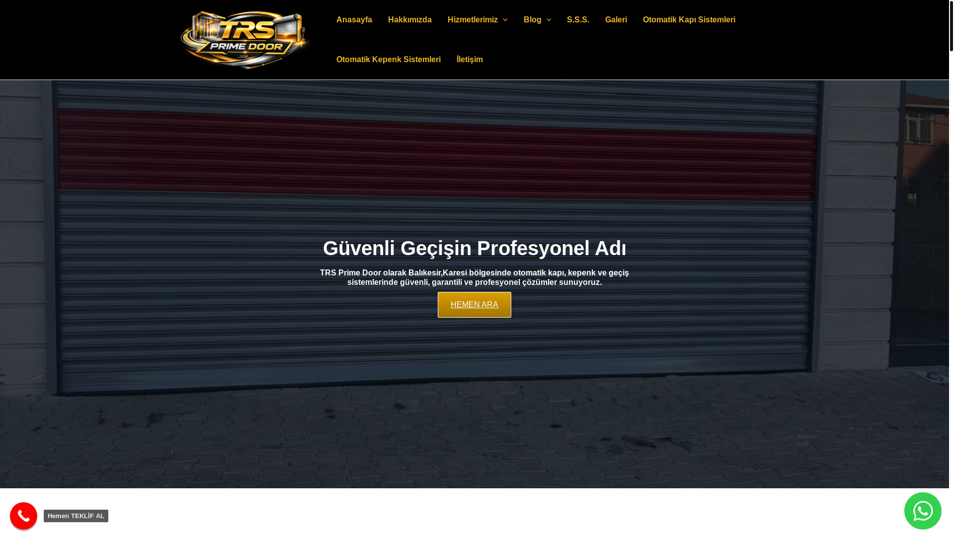 website screenshot of https://trsprimedoor.com.tr/