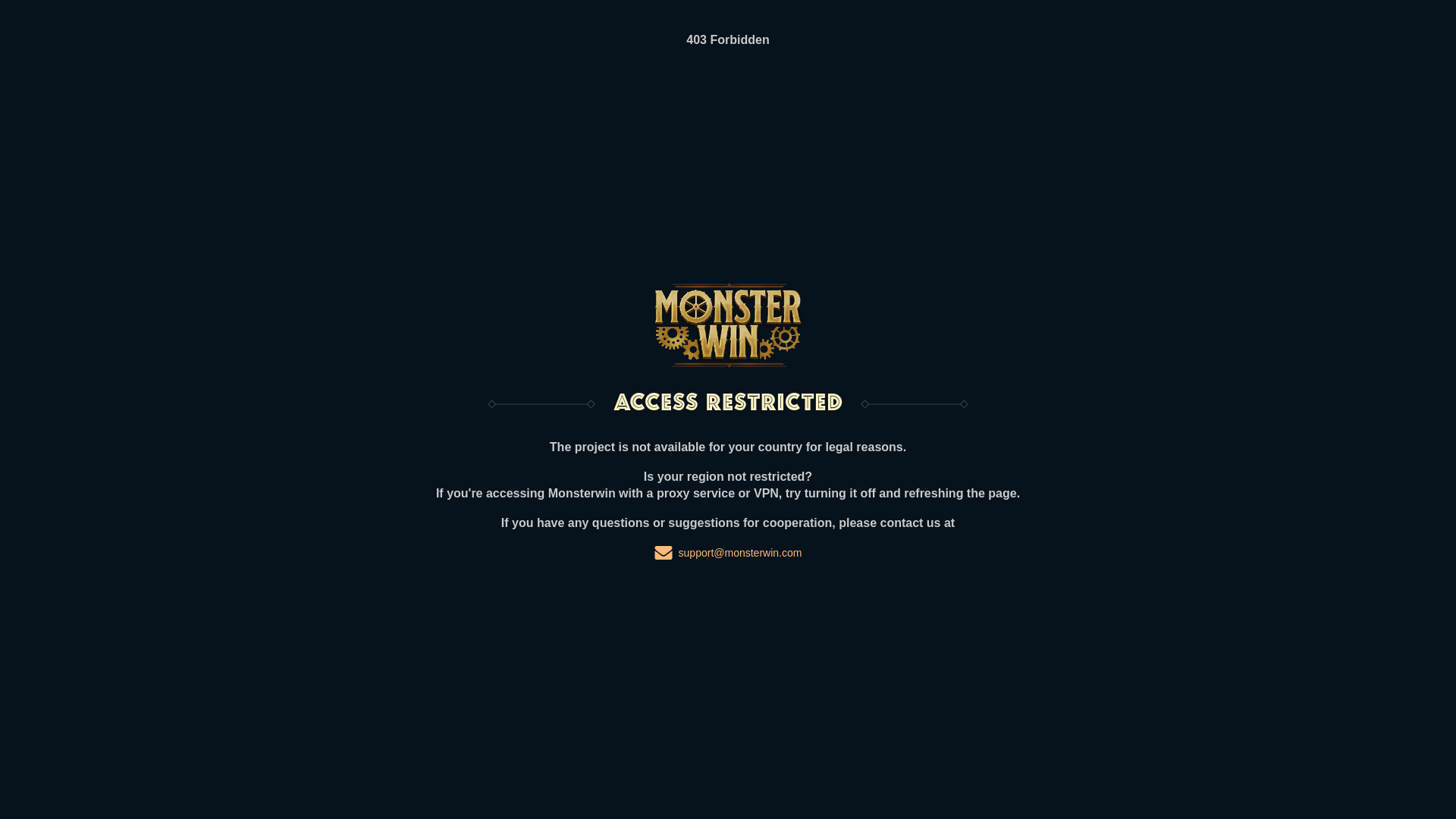 website screenshot of https://monsterwin-1323.com/