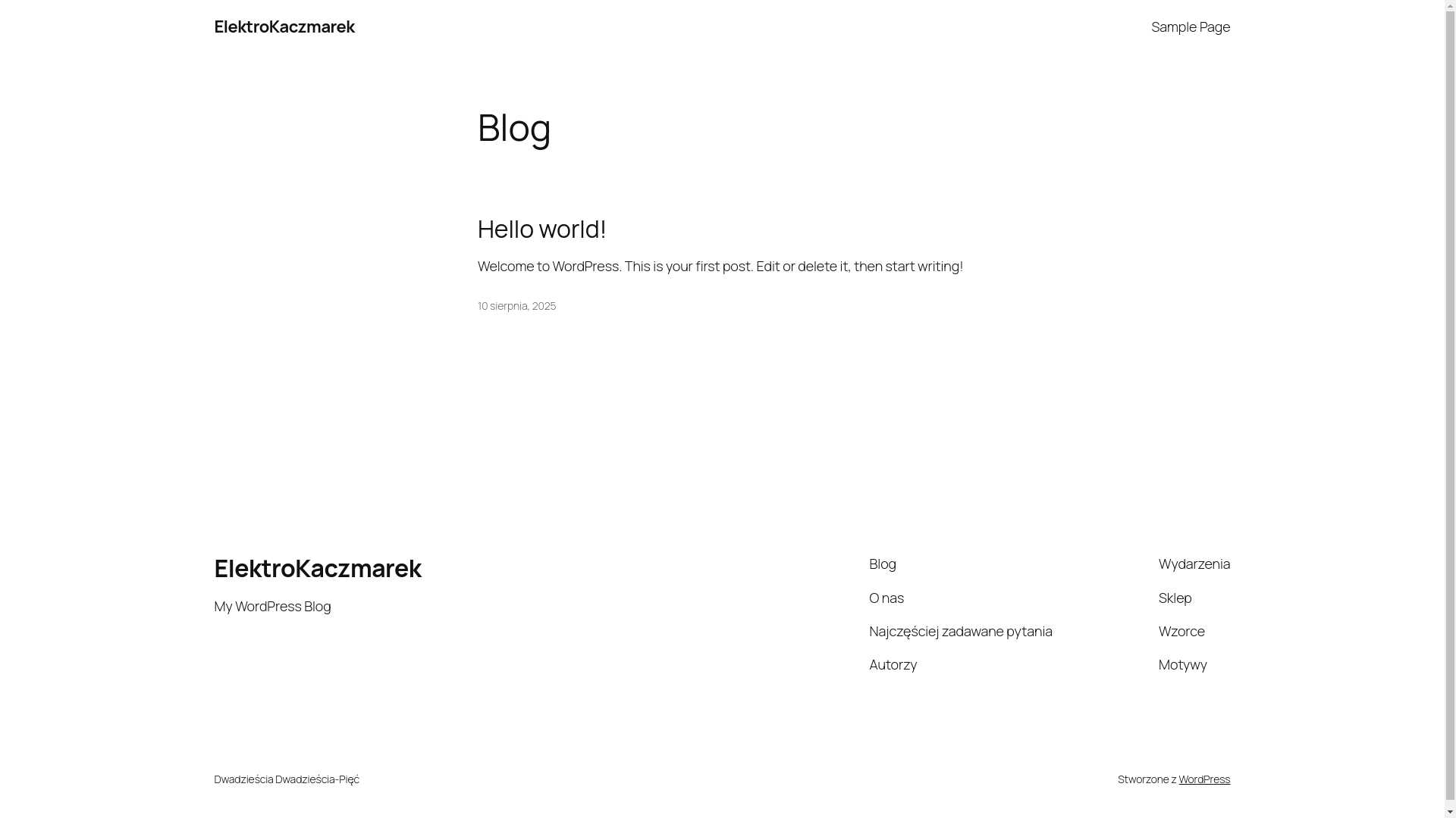website screenshot of https://elektrokaczmarek.pl/