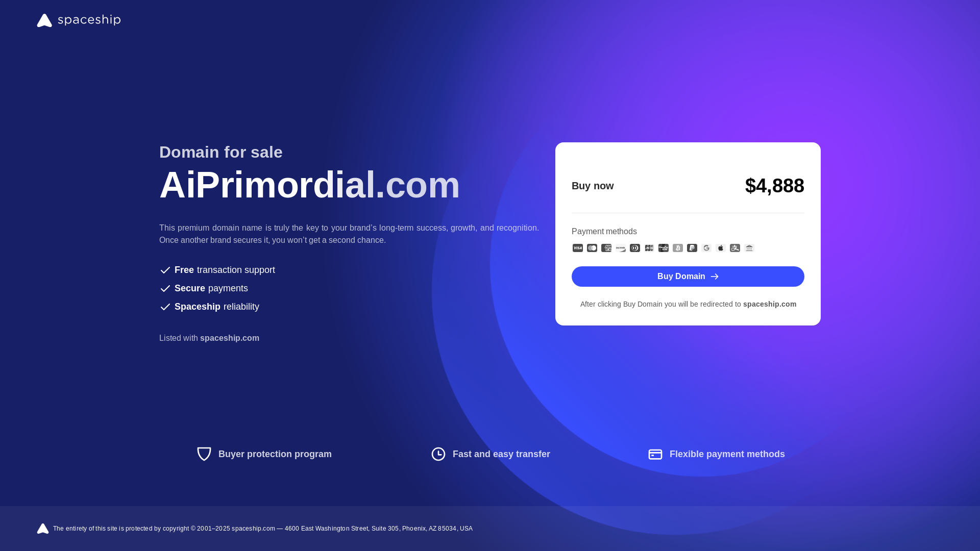 website screenshot of https://aiprimordial.com/