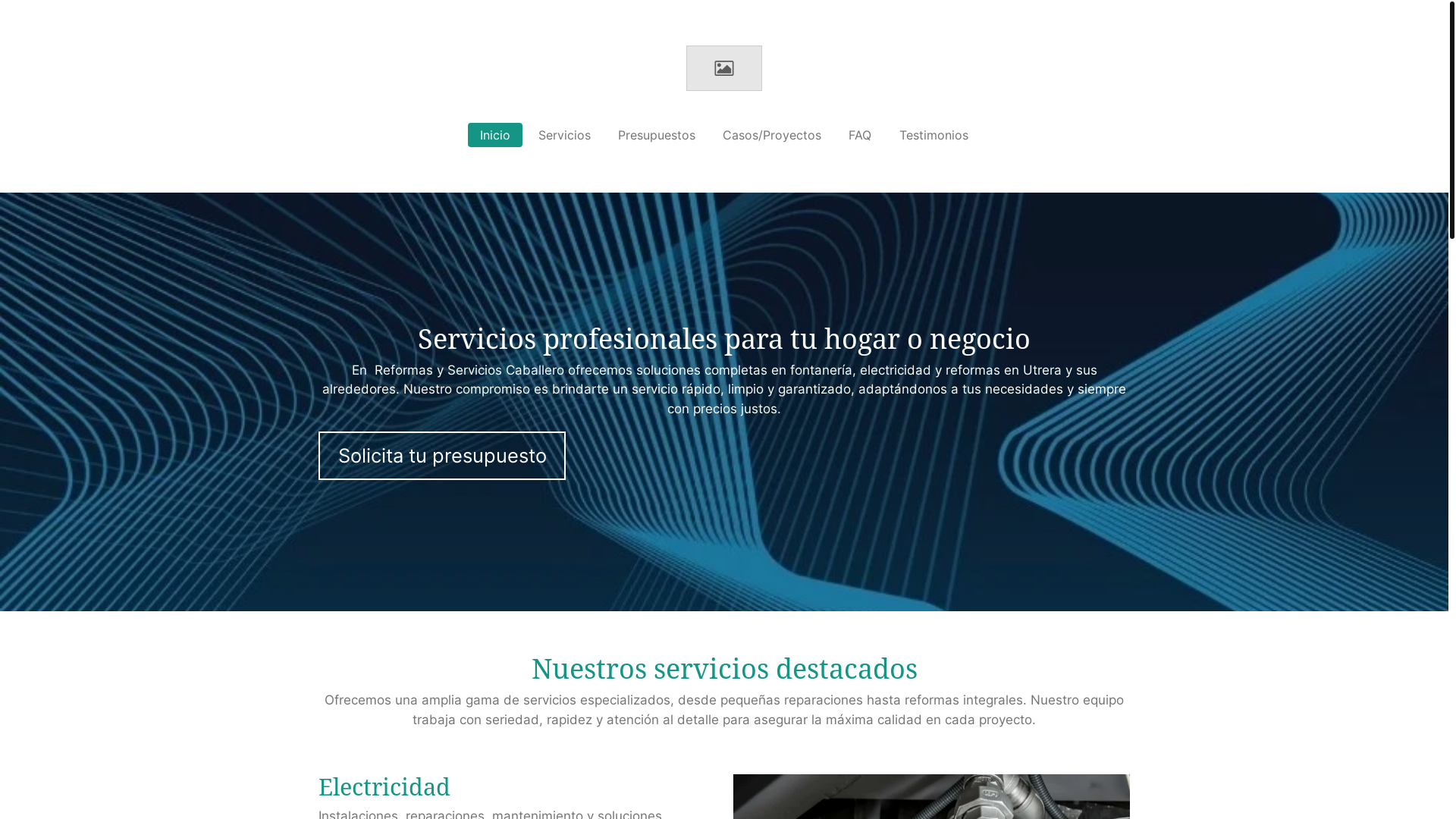 website screenshot of https://fontaneriaelectricidadyreformas.com