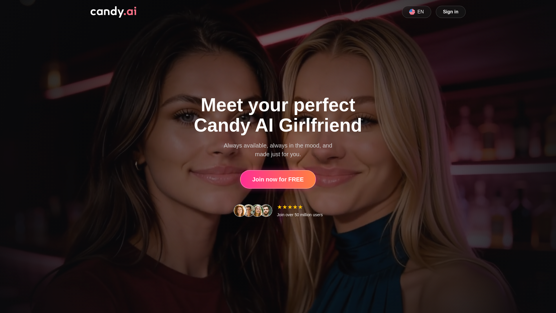 website screenshot of https://candyai-en.com/