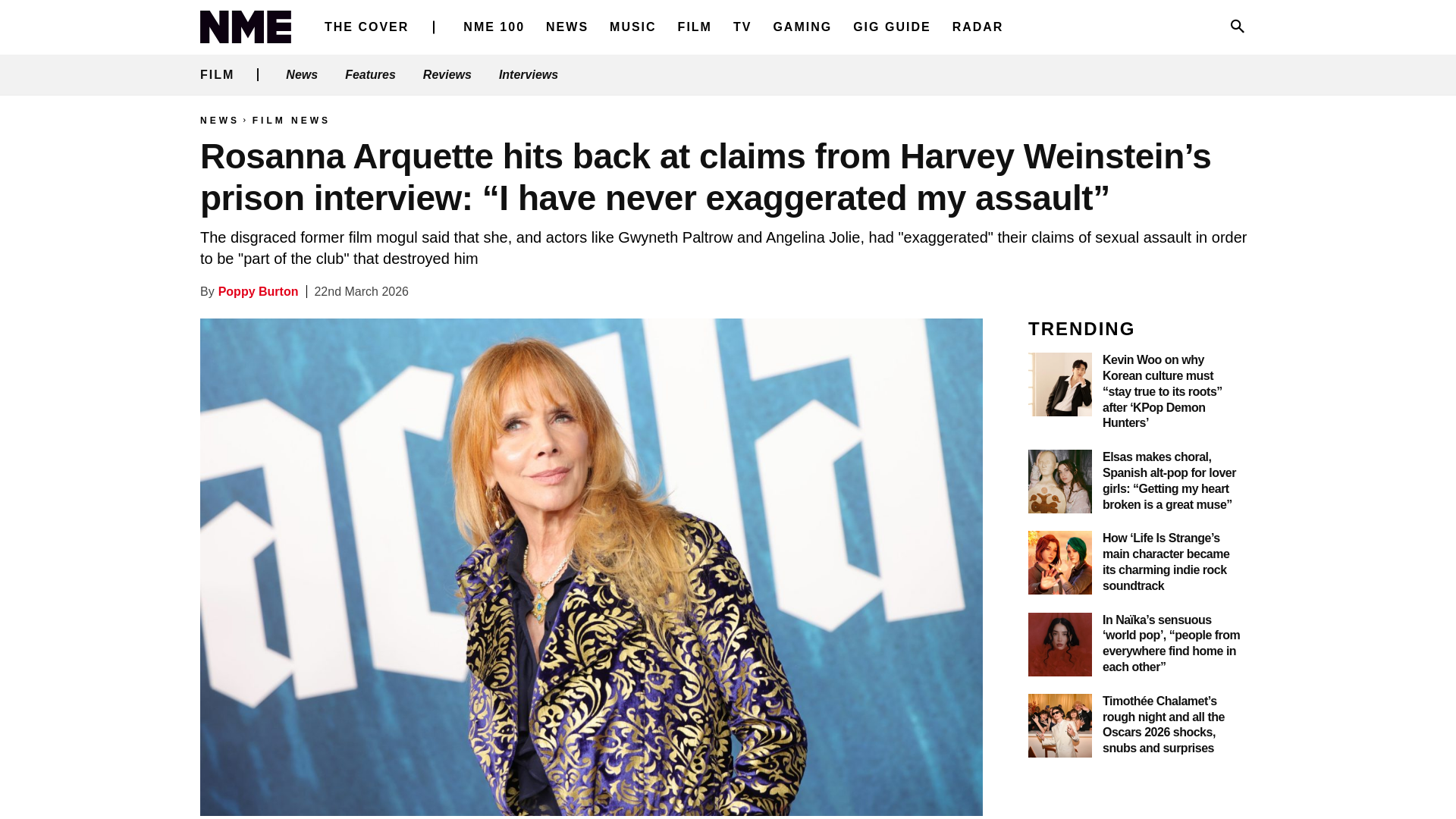 website screenshot of https://www.nme.com/news/film/rosanna-arquette-hits-back-at-claims-from-harvey-weinsteins-prison-interview-i-have-never-exaggerated-my-assault-3935979