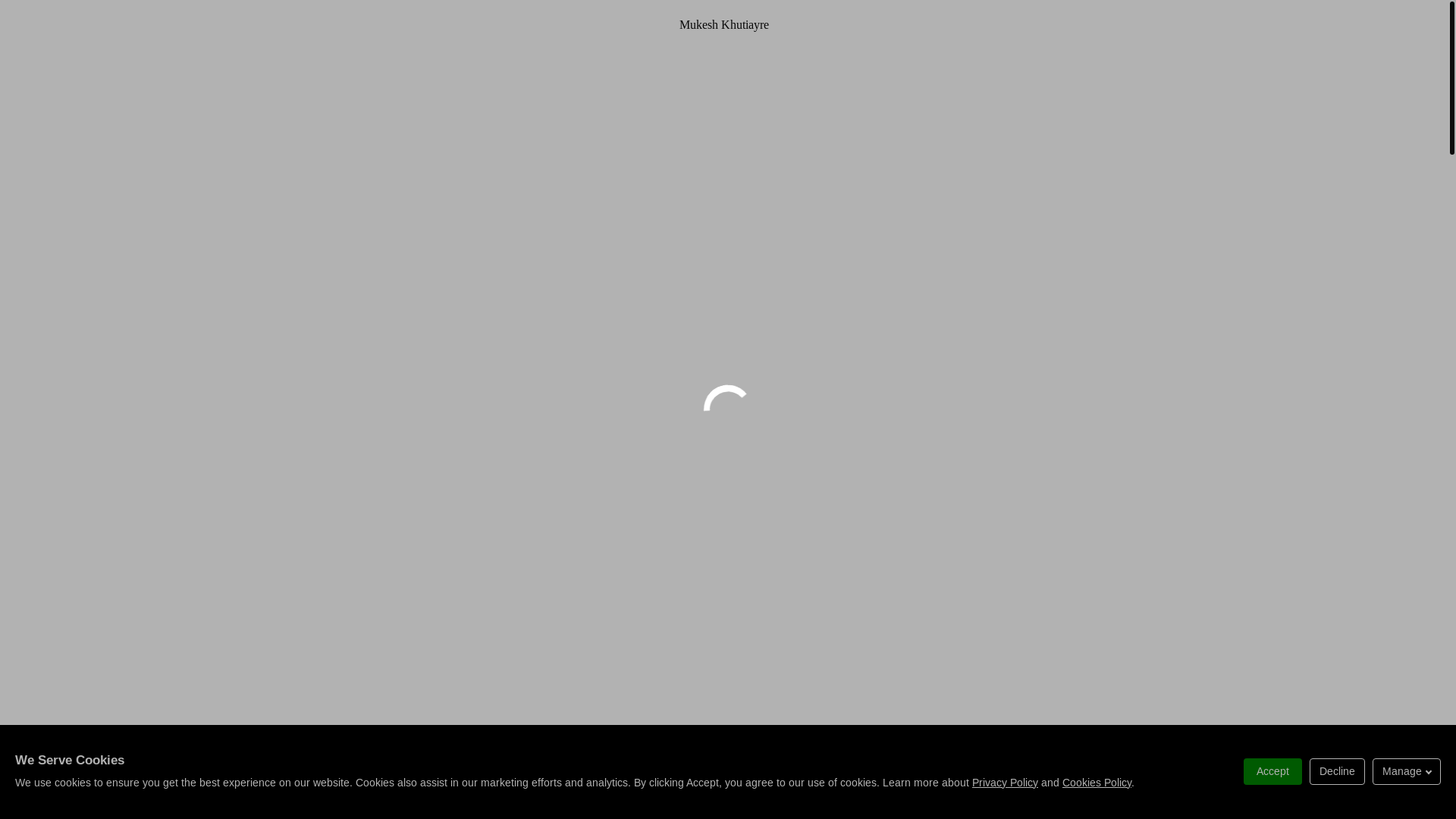 website screenshot of https://mukeshkhutiyare.bio/