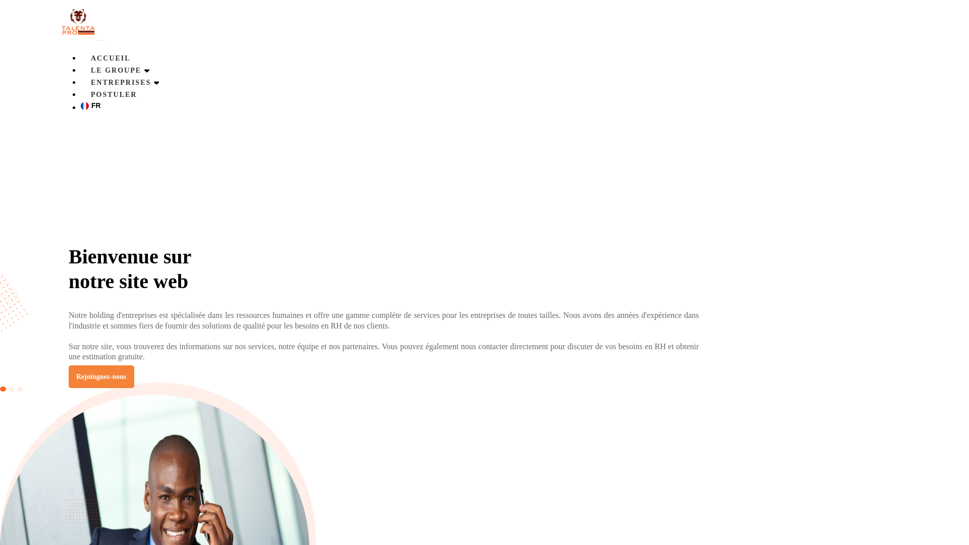 website screenshot of https://groupetalentapro.com