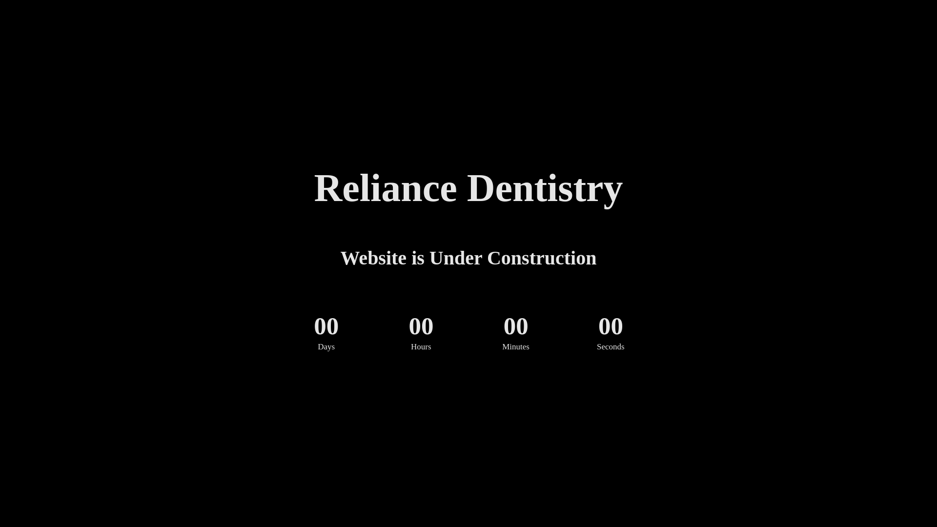 website screenshot of https://reliancedentistry.com