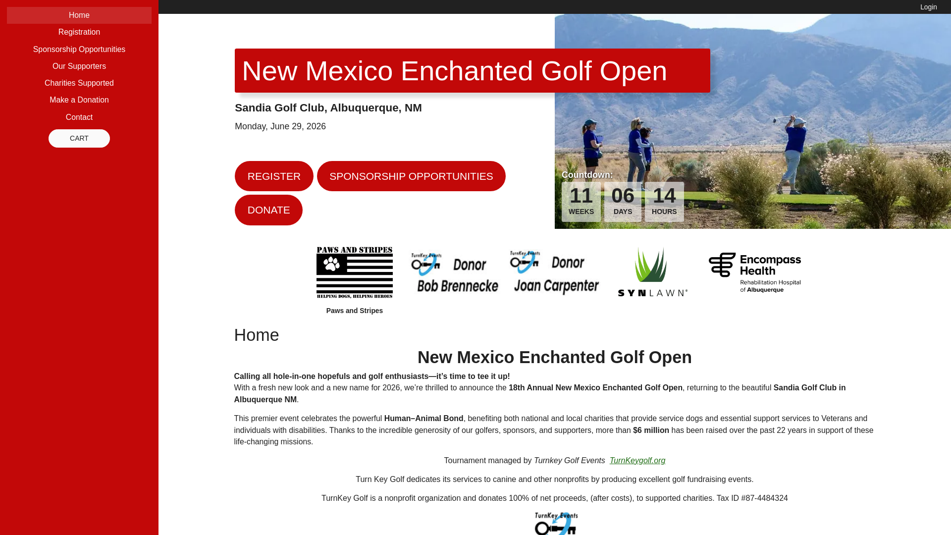 website screenshot of https://nmenchantedgolf.golf/