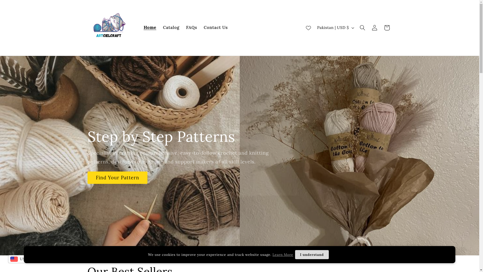 website screenshot of https://artcielcraft.com