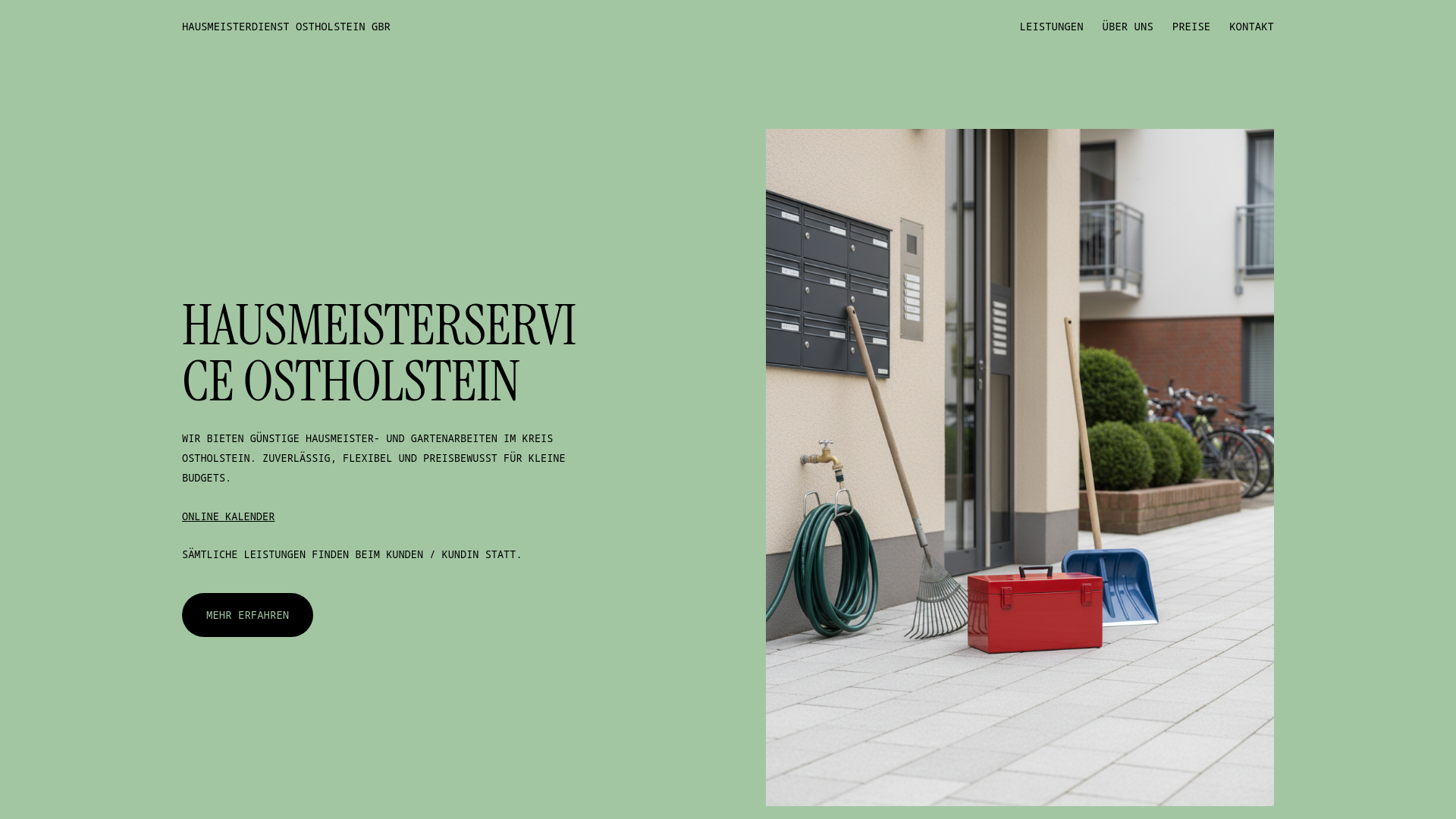 website screenshot of https://hausmeisterdienst-ostholstein.de