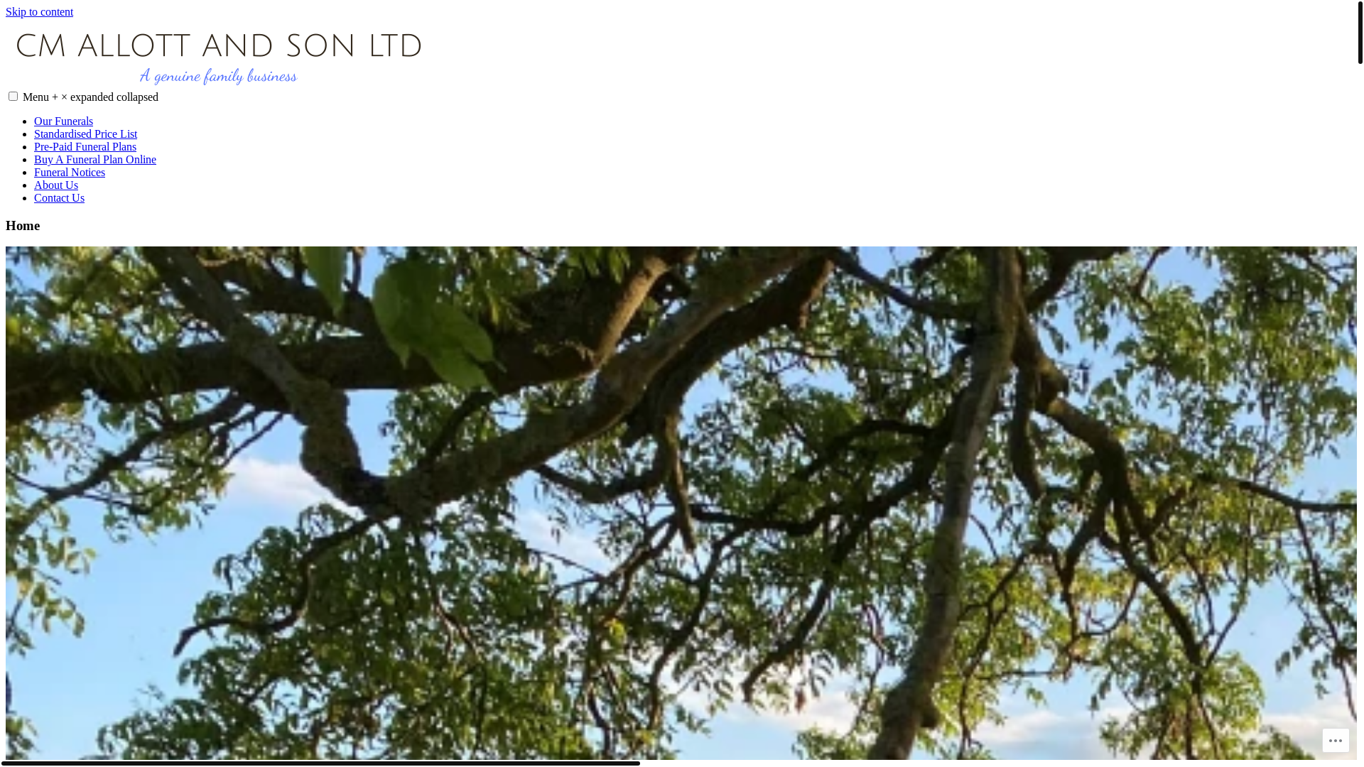 website screenshot of https://hornseafunerals.com/
