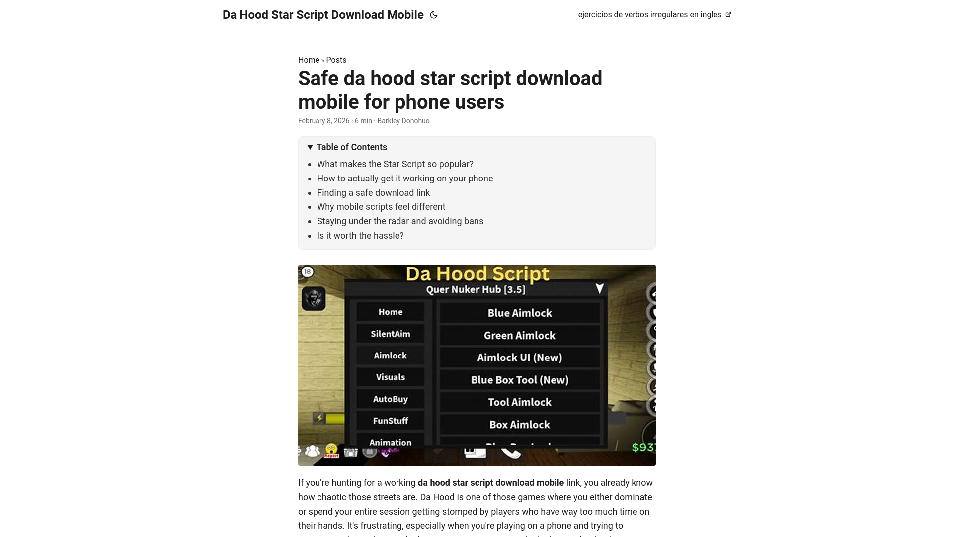 website screenshot of https://da-hood-star-script-download-mobile.pages.dev/