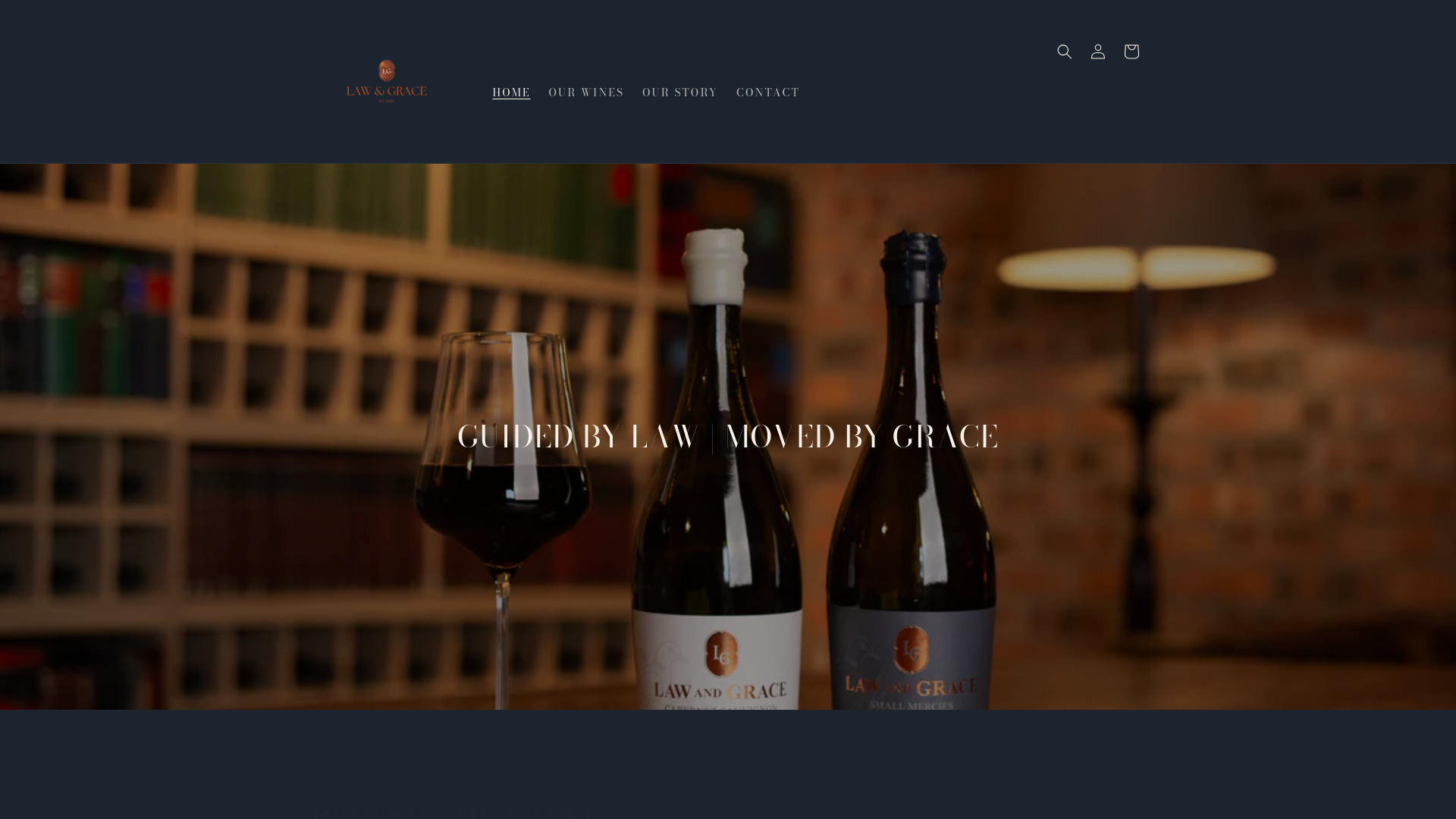 website screenshot of https://lawandgracewines.co.za