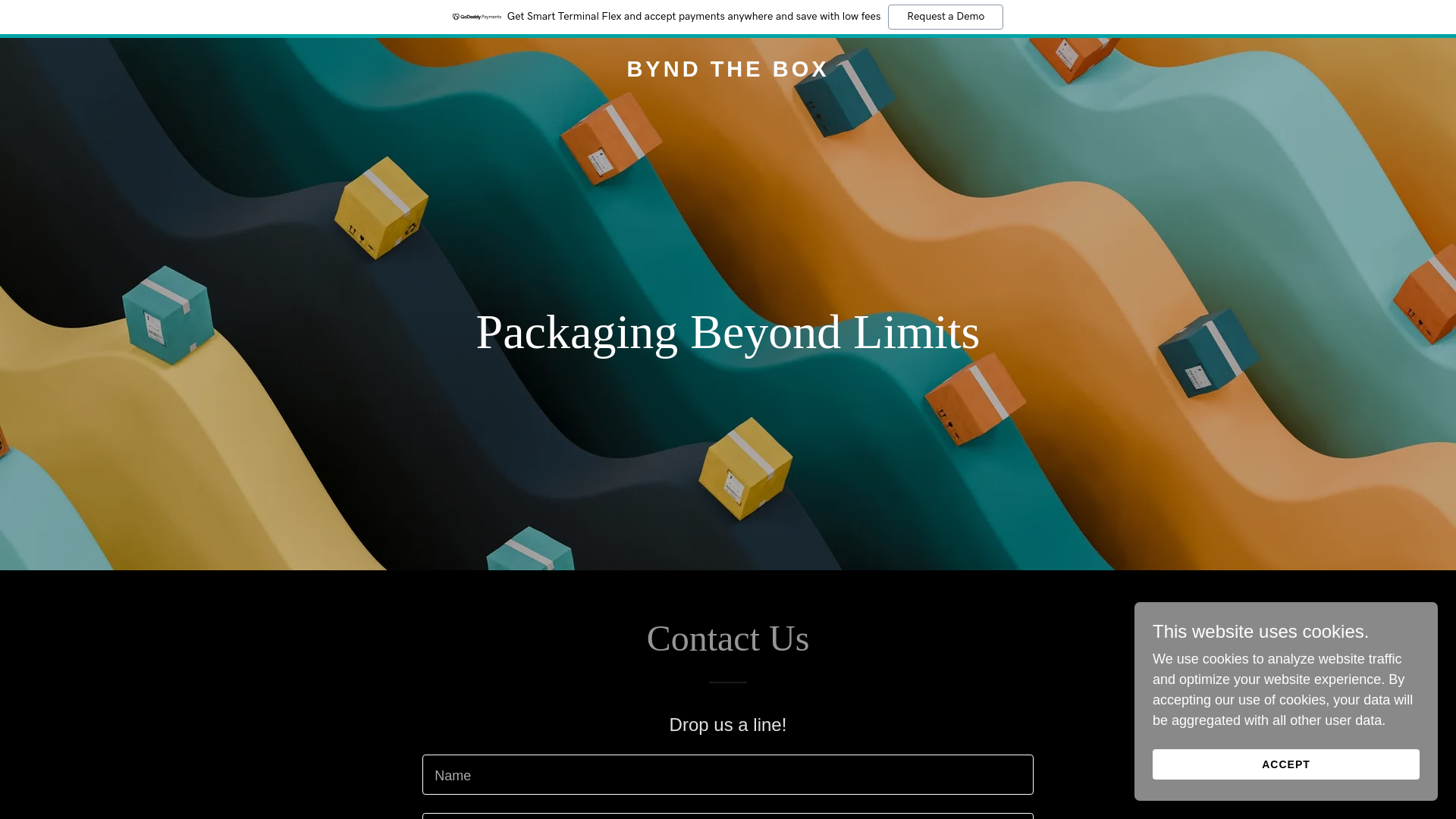 website screenshot of https://byndthebx.com/