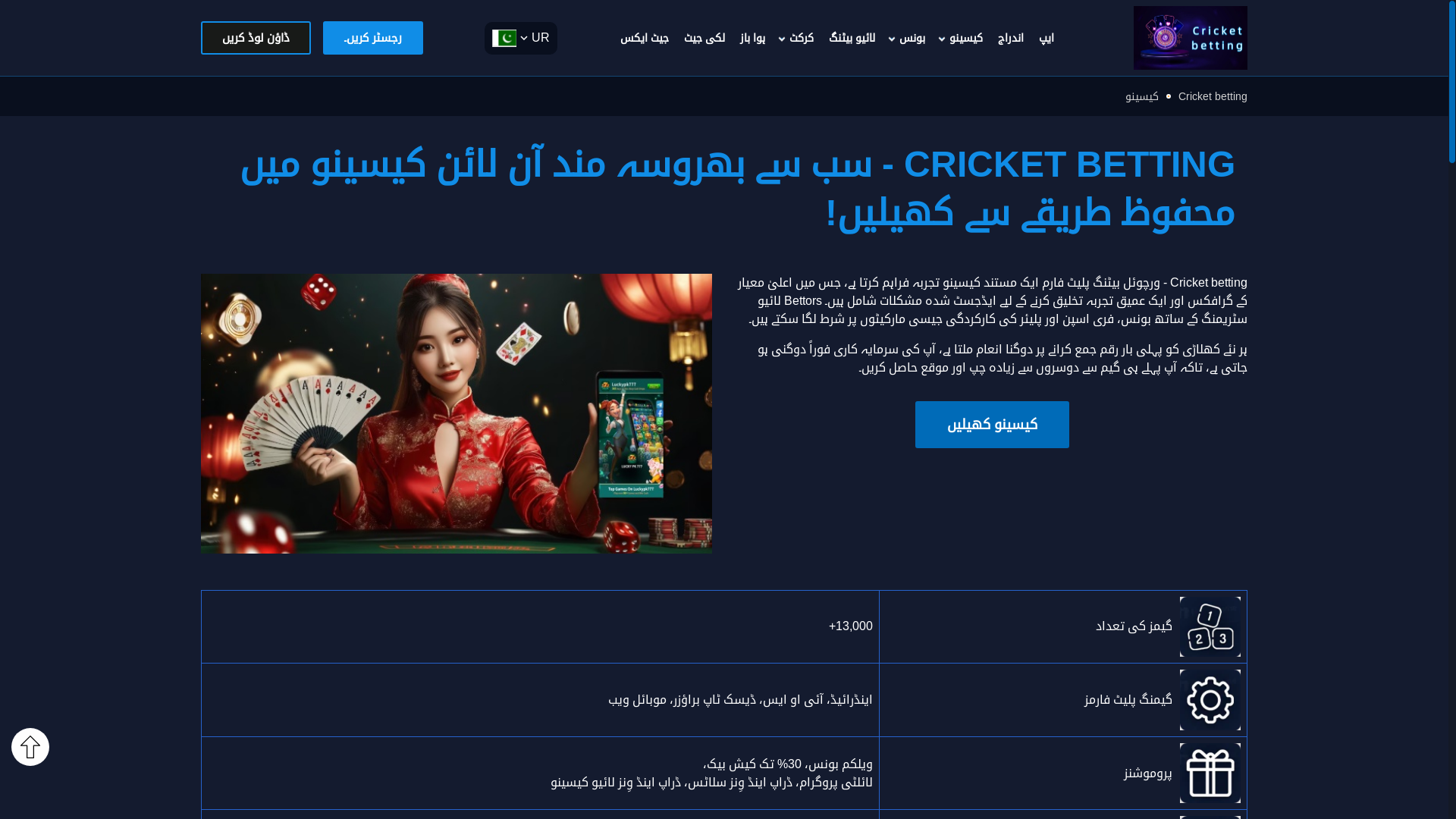 website screenshot of https://pk-cricketbetting.com/