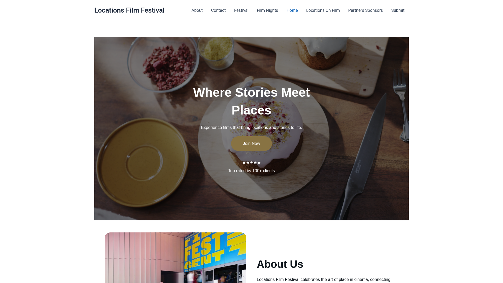 website screenshot of https://locationsfilmfestival.com