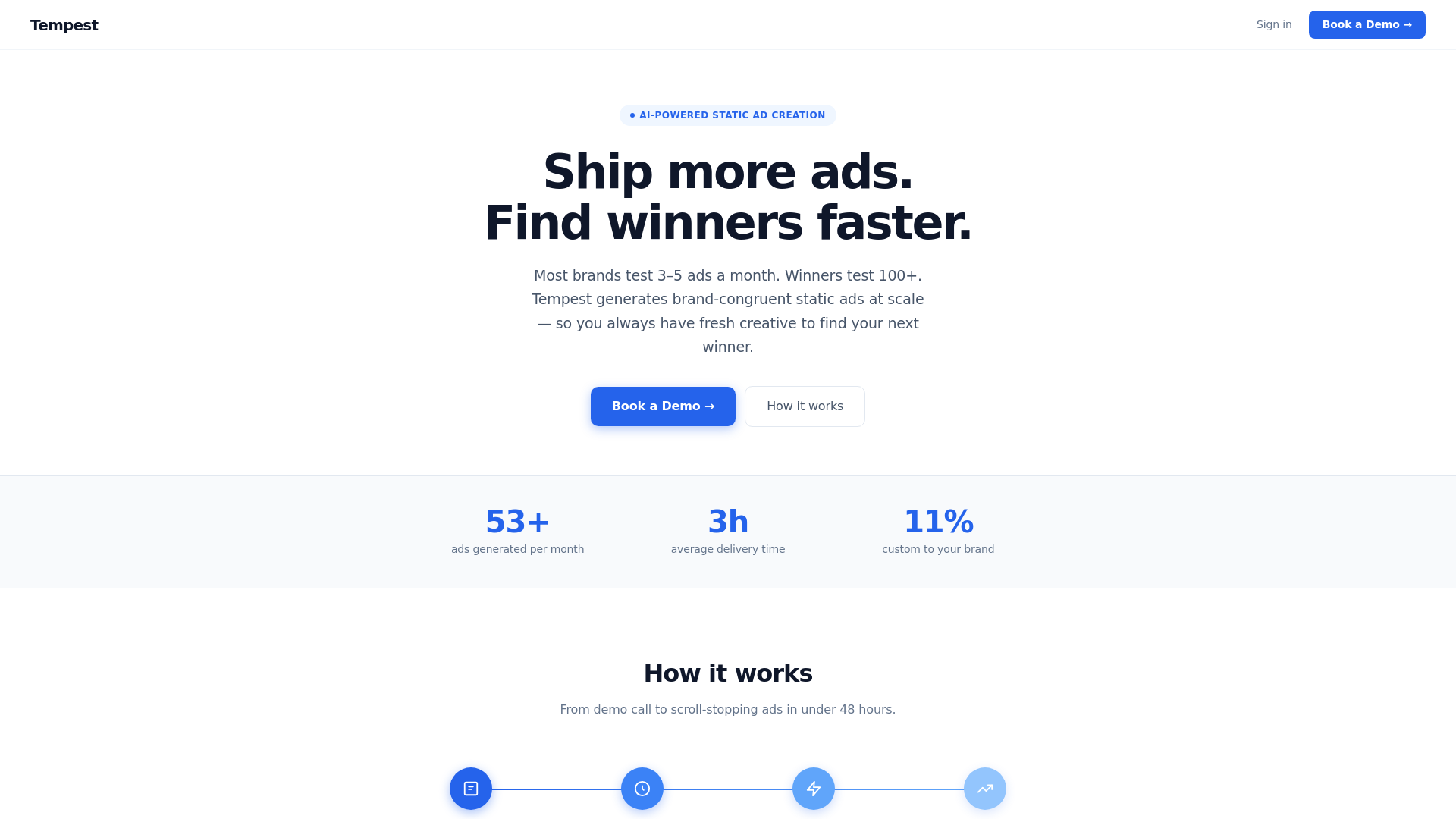 website screenshot of https://usetempest.app/