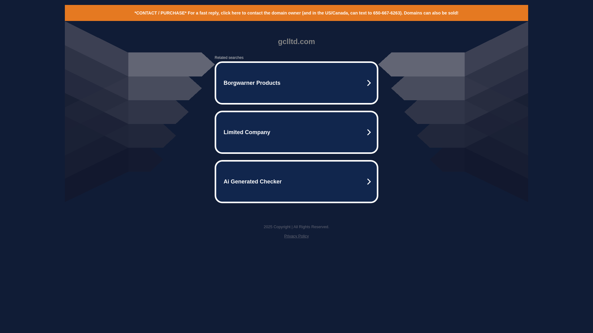 website screenshot of https://dashboard.gclltd.com
