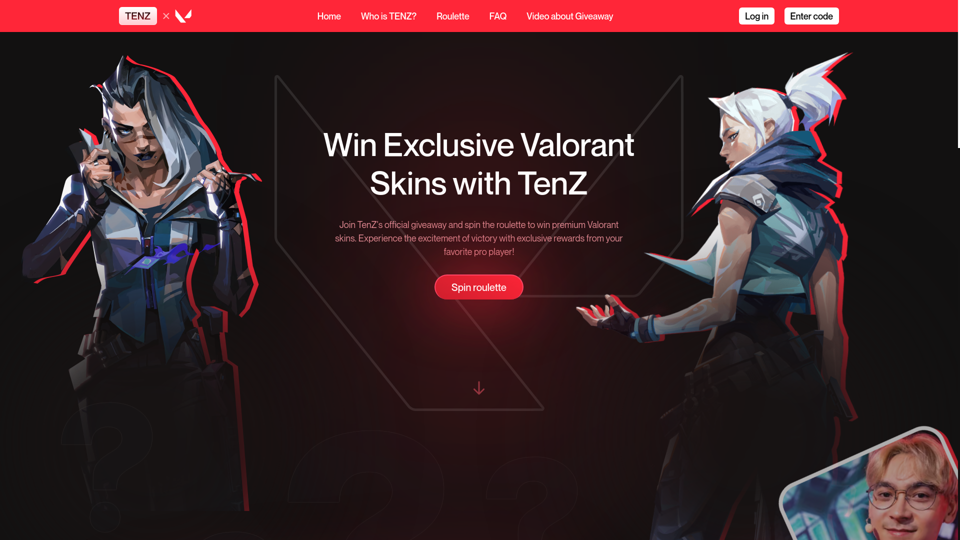 website screenshot of https://tenzark.pro/