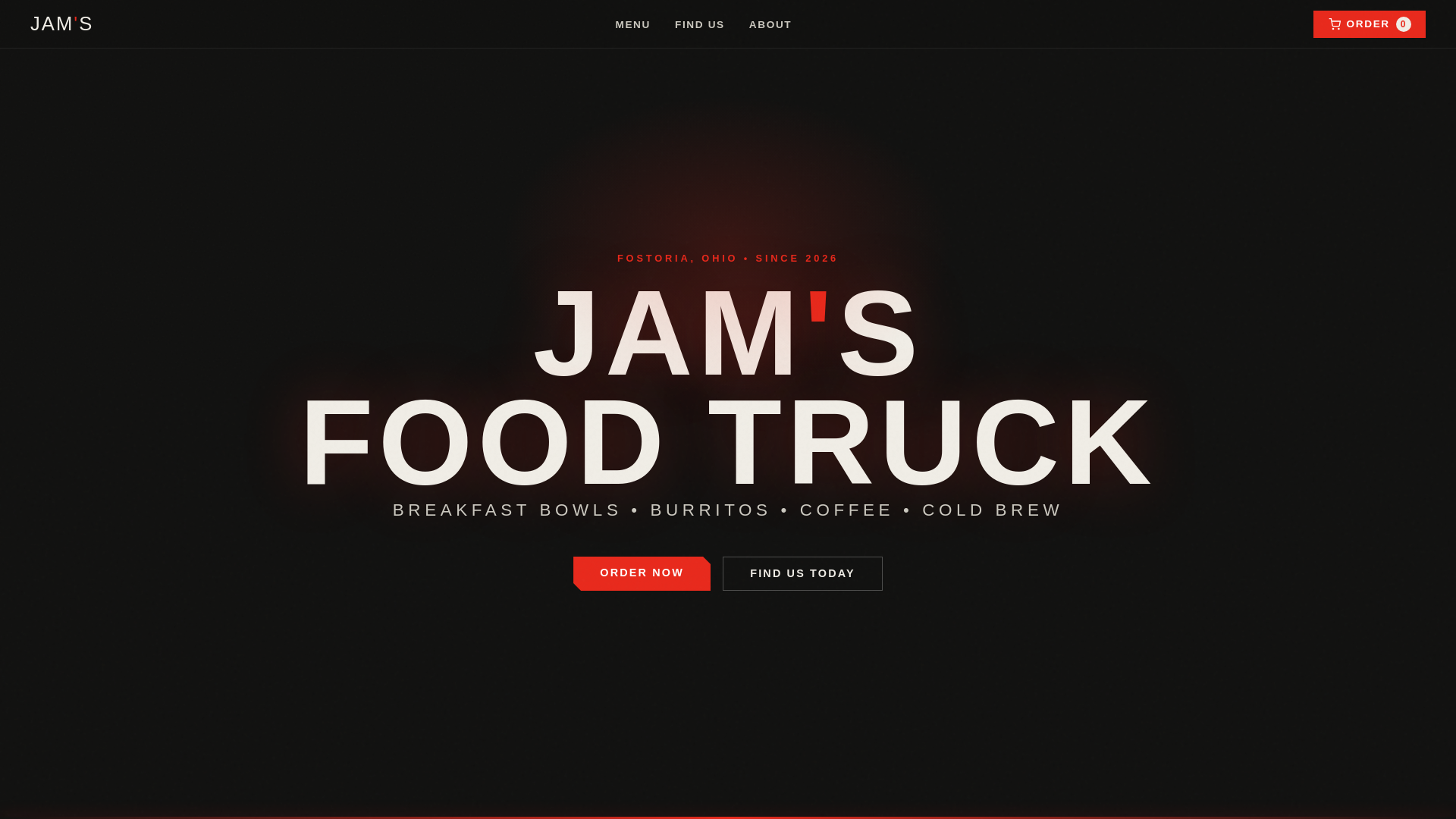 website screenshot of https://jamsfoodtruck.com/